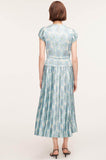 Astera Fleur Pleated Puffed Sleeve Dress