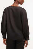 Drawstring Long Sleeve Blouse