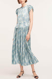 Astera Fleur Pleated Puffed Sleeve Dress