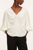 Drawstring Long Sleeve Blouse