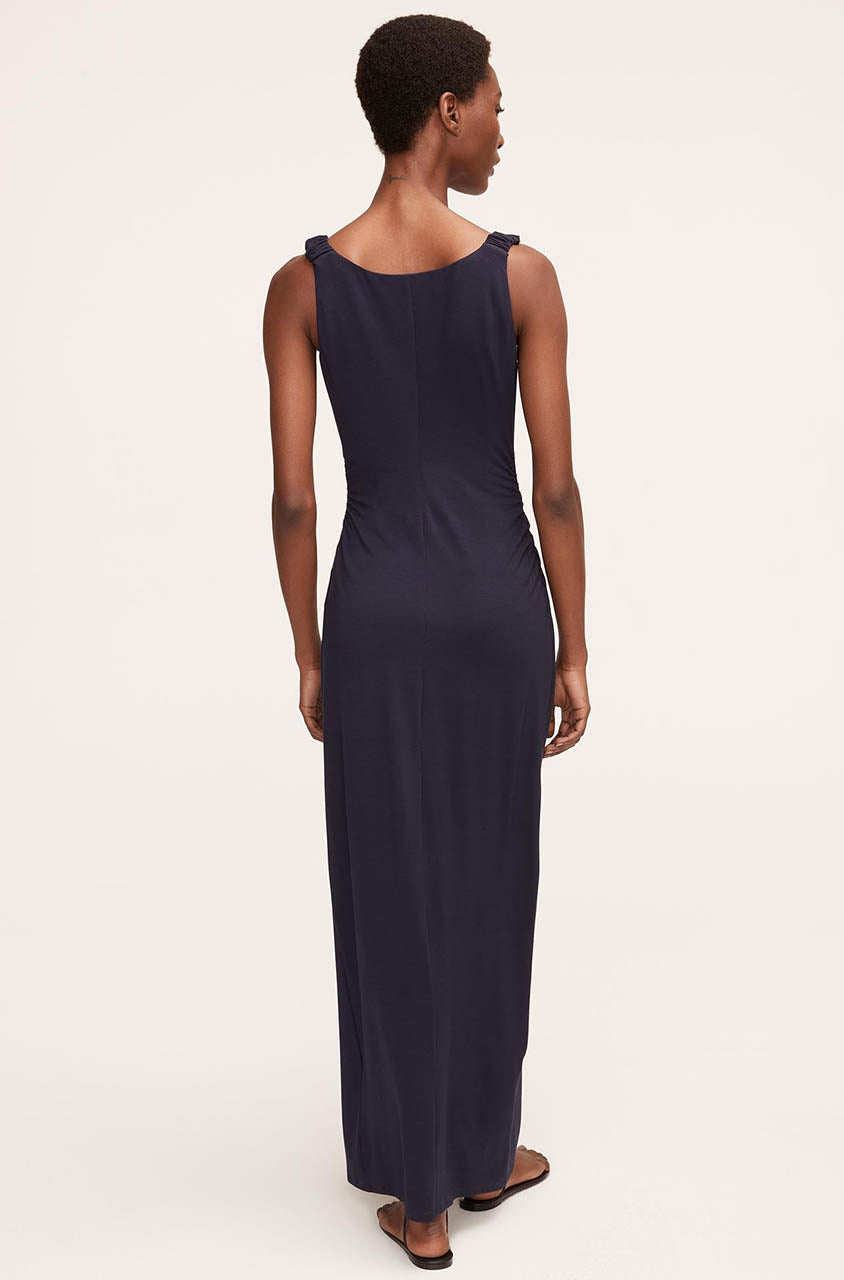 Twist Modal Front Dress in Dark Navy by Rebecca Taylor
