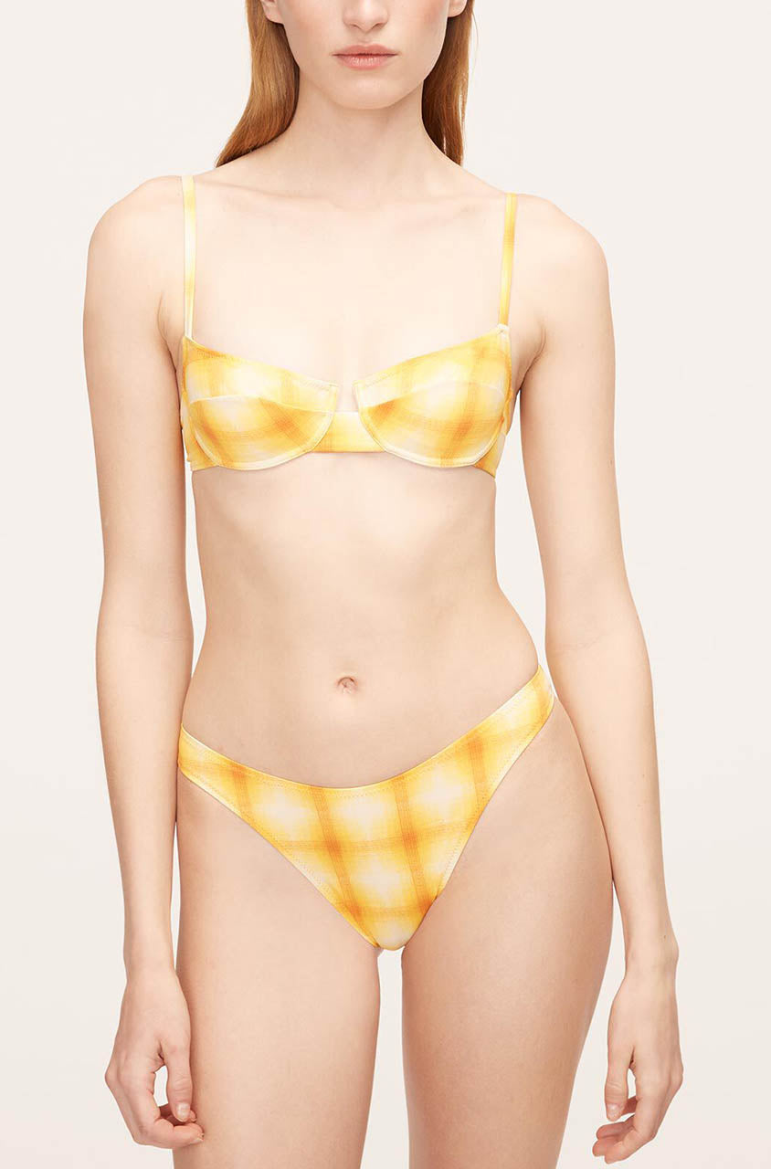 Ombre Plaid Bikini Top in Ombre Plaid Zinnia by Rebecca Taylor
