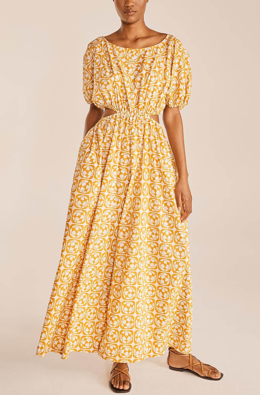 Lattice Fleur Poplin Jumpsuit in Lattice Fleur Honey Combo by Rebecca Taylor