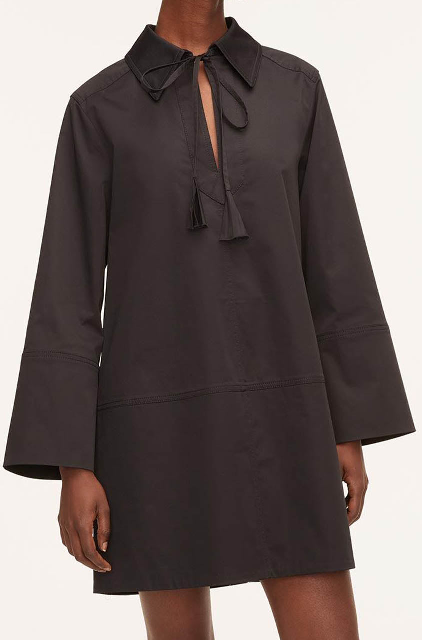 Heavy Cotton Shirt Dress in Black by Rebecca Taylor