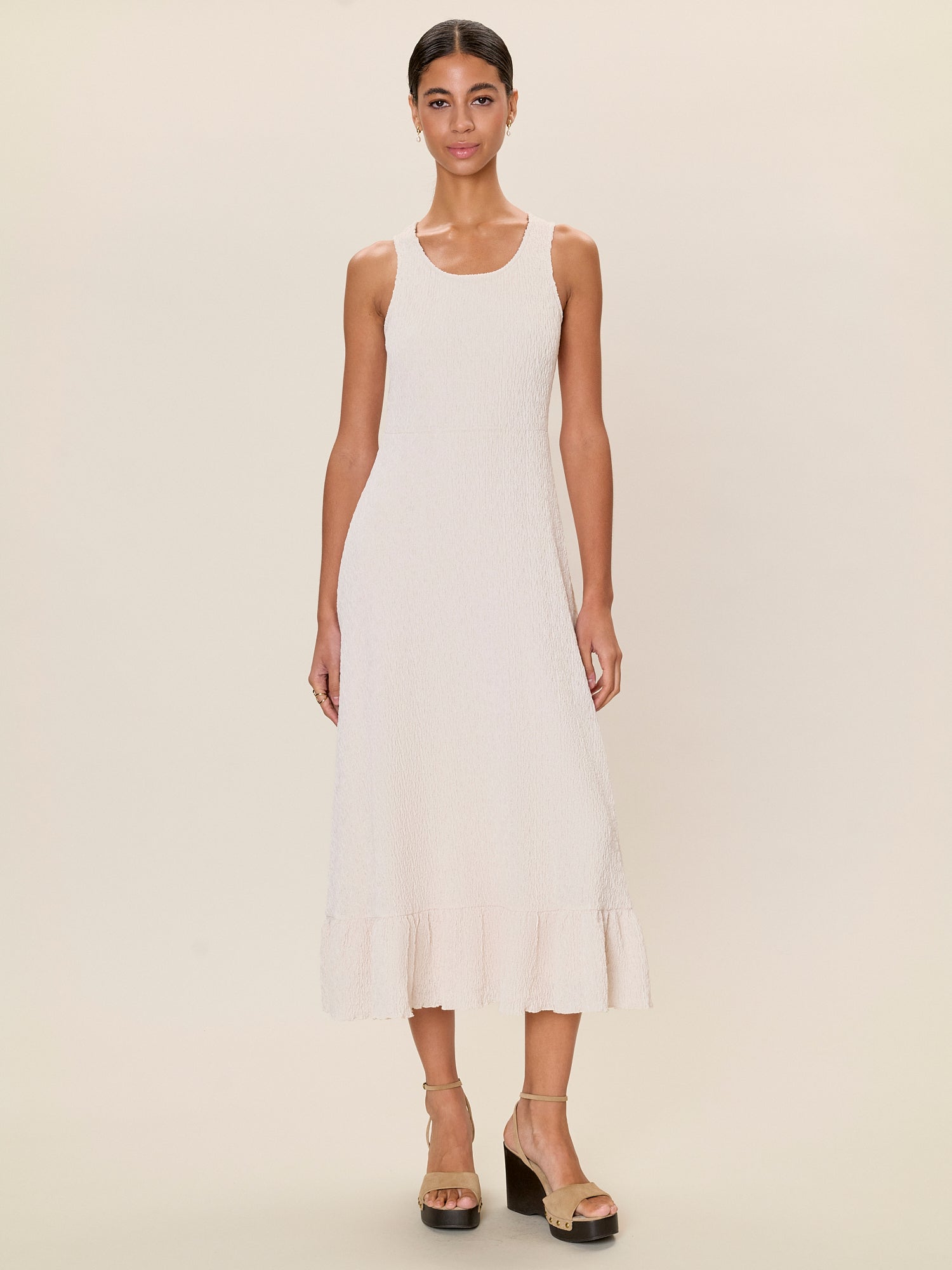 Taryn Knit Dress in Cream by Rebecca Taylor