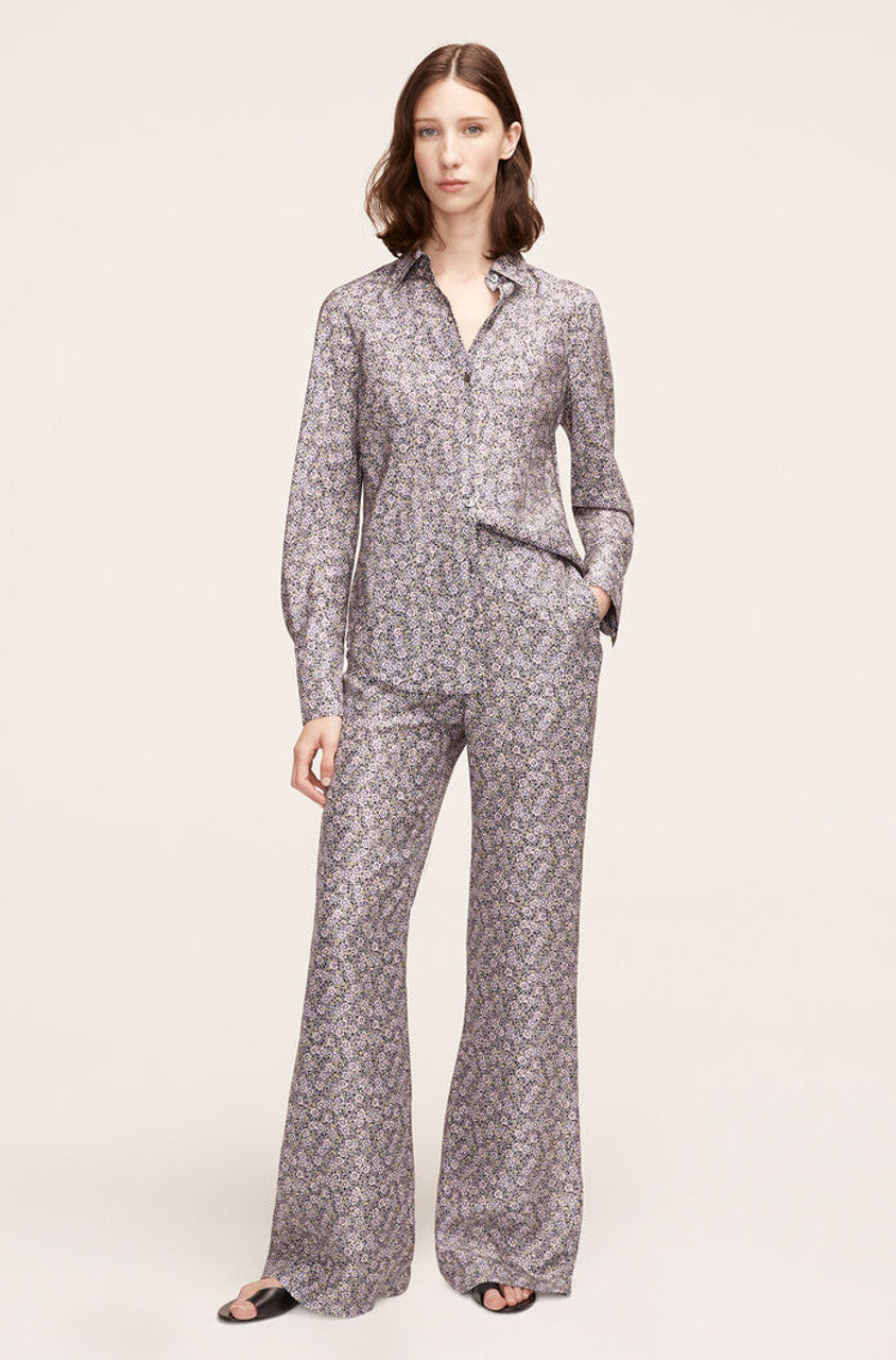 Violet Fleur Silk Pajama Pant in Violet Fleur Morning Glory Combo by Rebecca Taylor