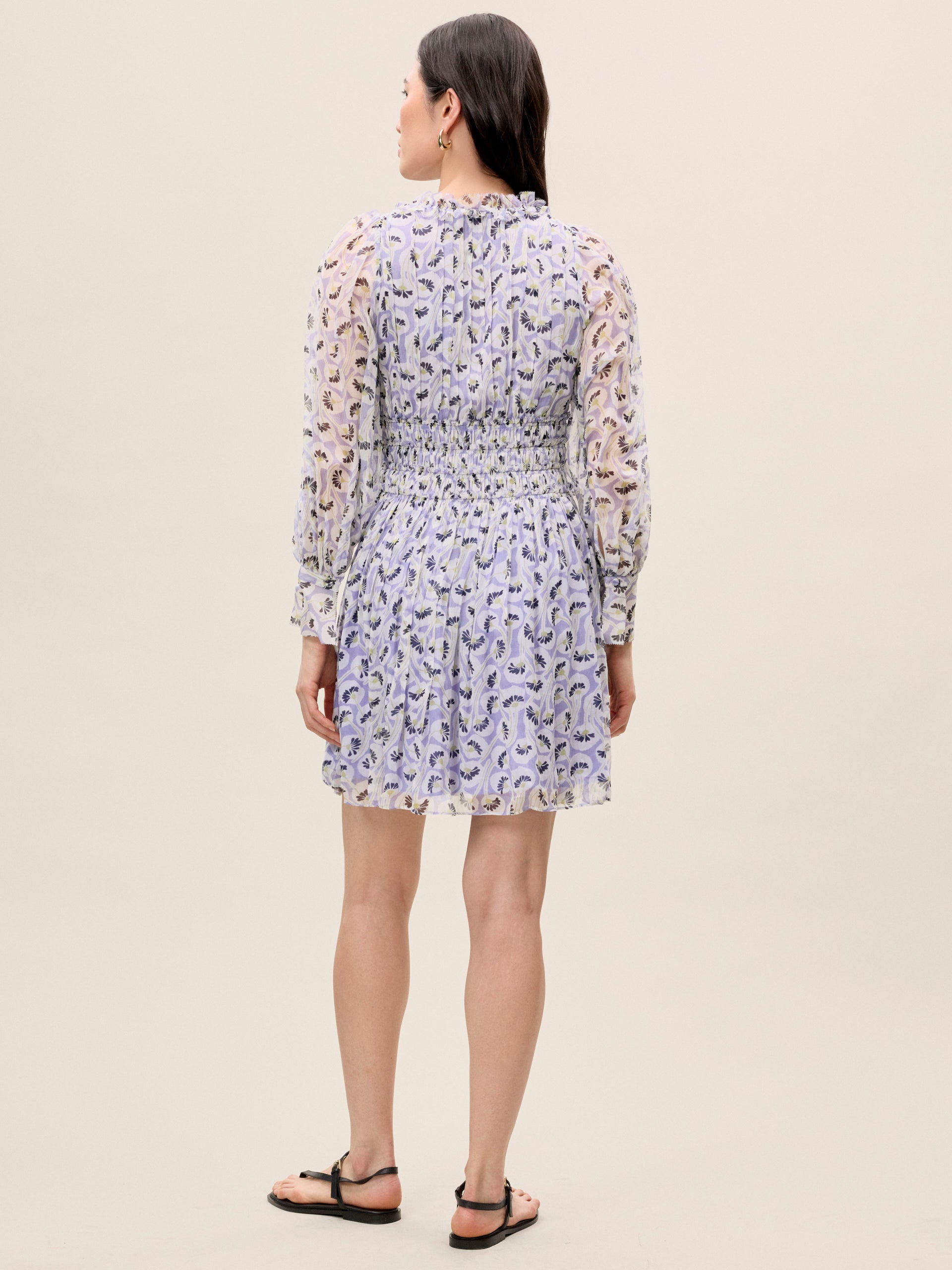 Deco Long Sleeve Dress in Deco Fleur Aster Combo by Rebecca Taylor