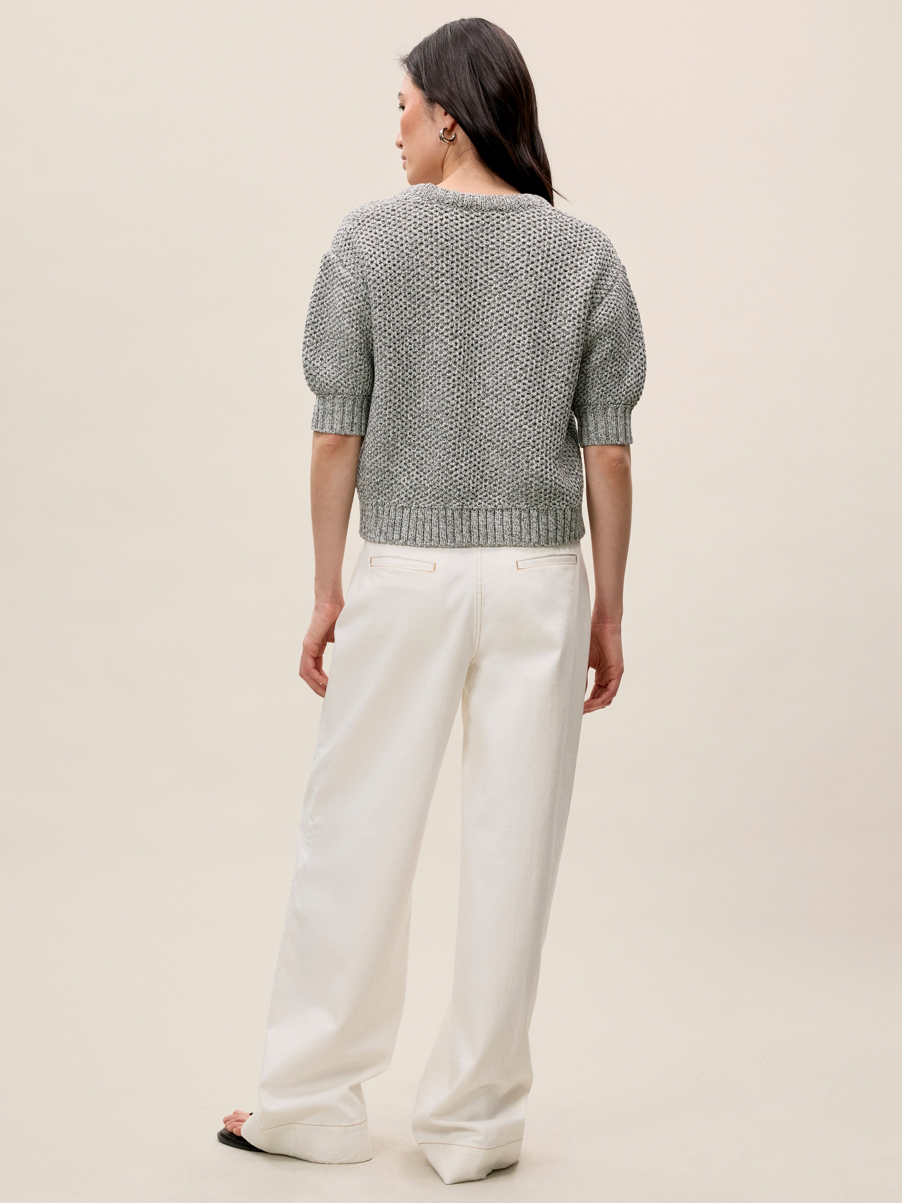 Thea Knit Sweater in Black Multi by Rebecca Taylor