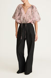 Emblem Fleur Bubble Print Top