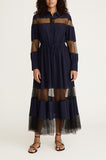Crepe de Chine and Lace Shirt Dress