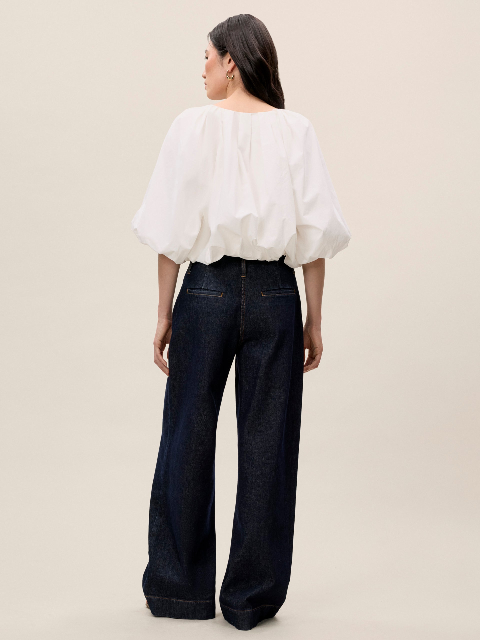 Priya Bubble Top in Milk by Rebecca Taylor