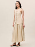 Beatrice Stretch Linen Skirt