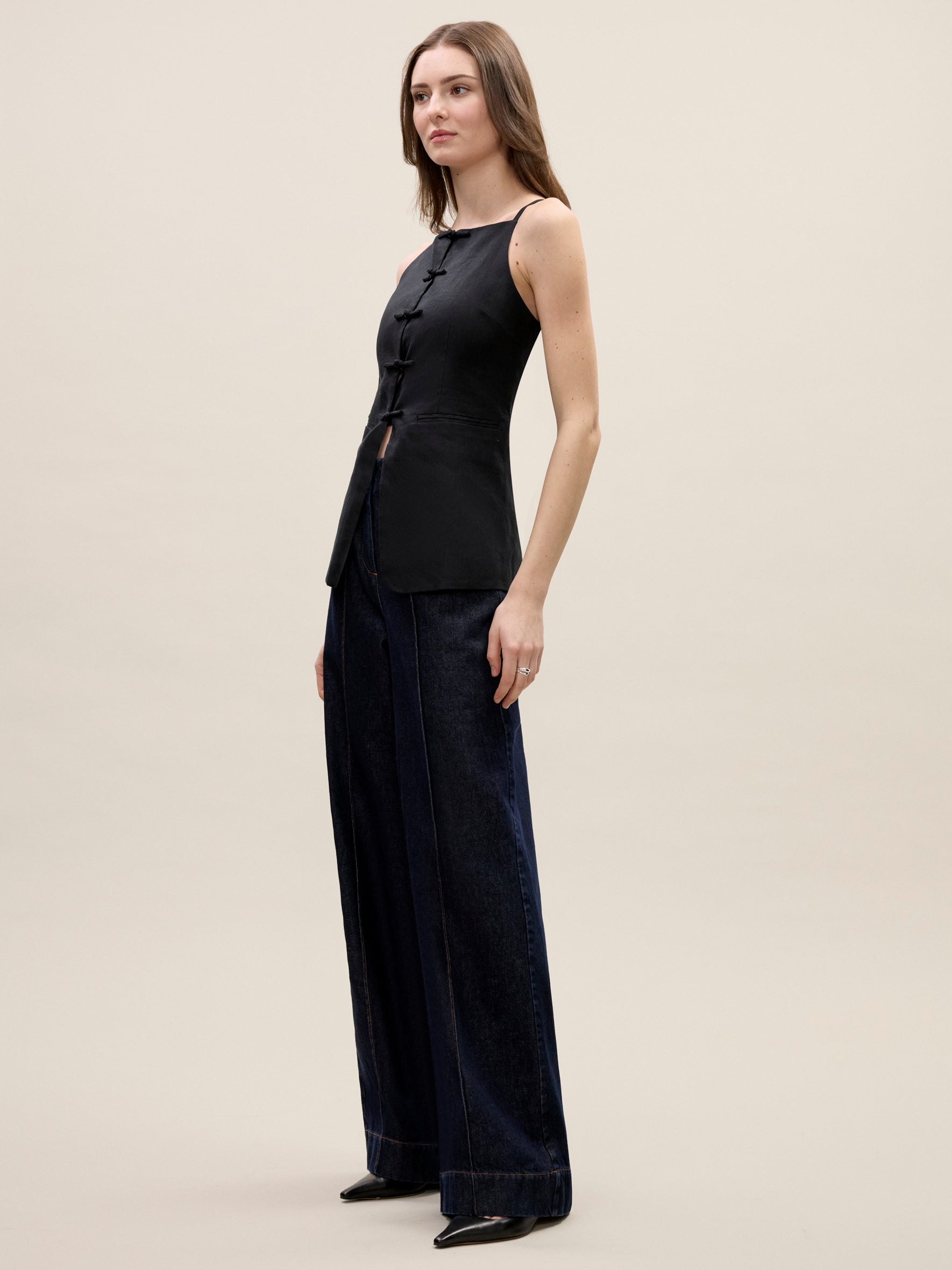 Beatrice Stretch Linen Top