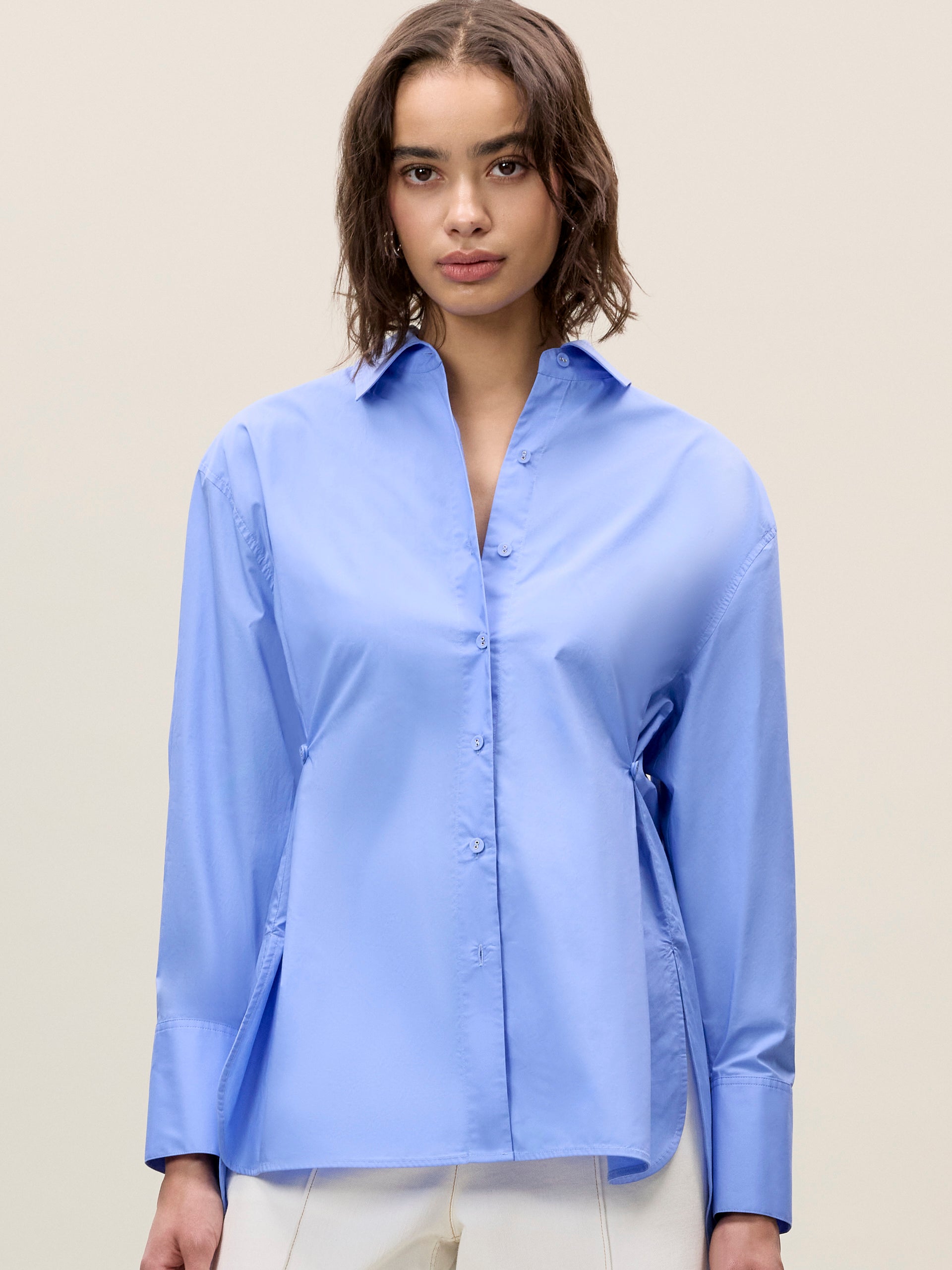 Yara Poplin Shirt in Bluebell by Rebecca Taylor
