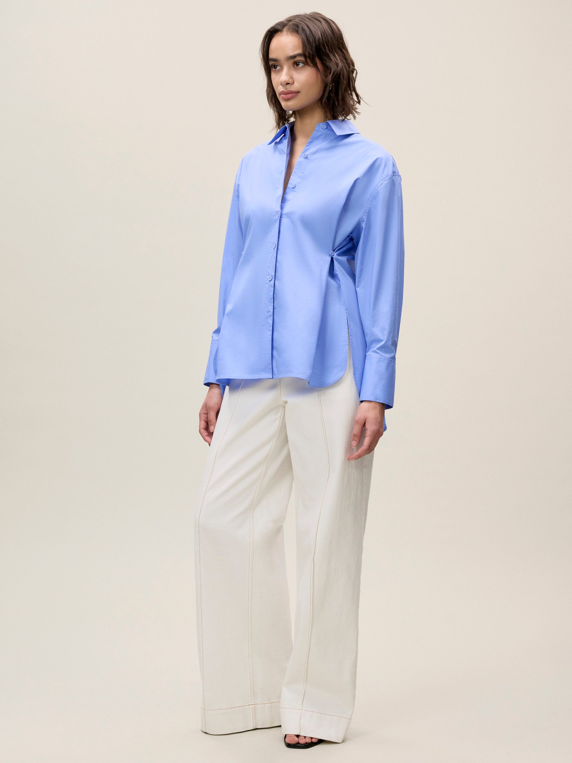 Yara Poplin Shirt in Bluebell by Rebecca Taylor