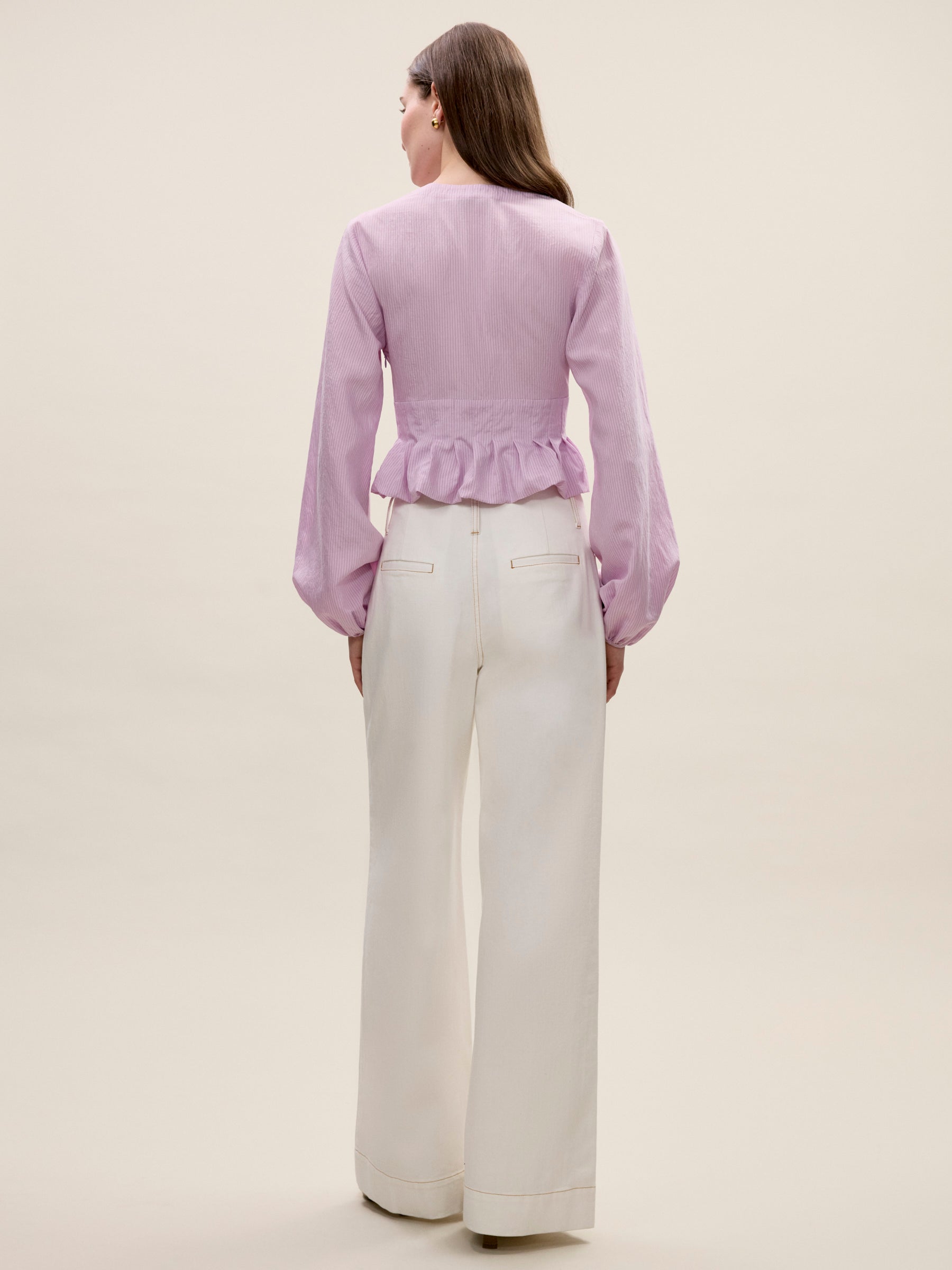 Allegra Stripe Blouse in Wisteria by Rebecca Taylor