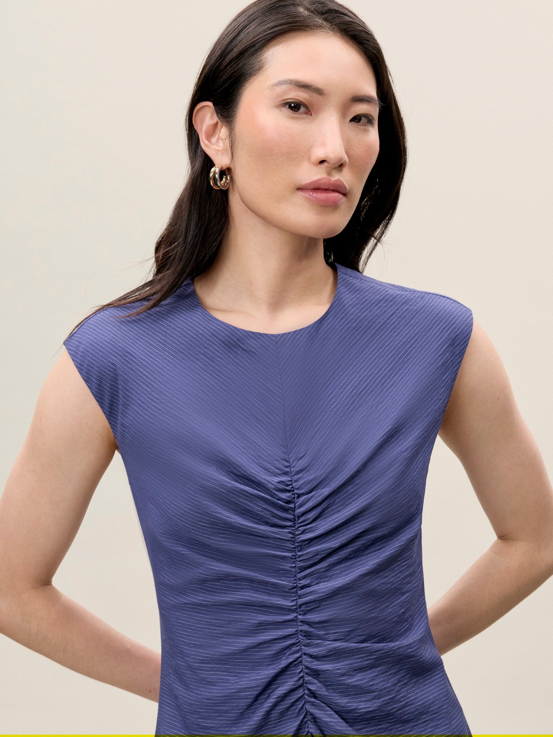Allegra Stripe Dress in Navy by Rebecca Taylor