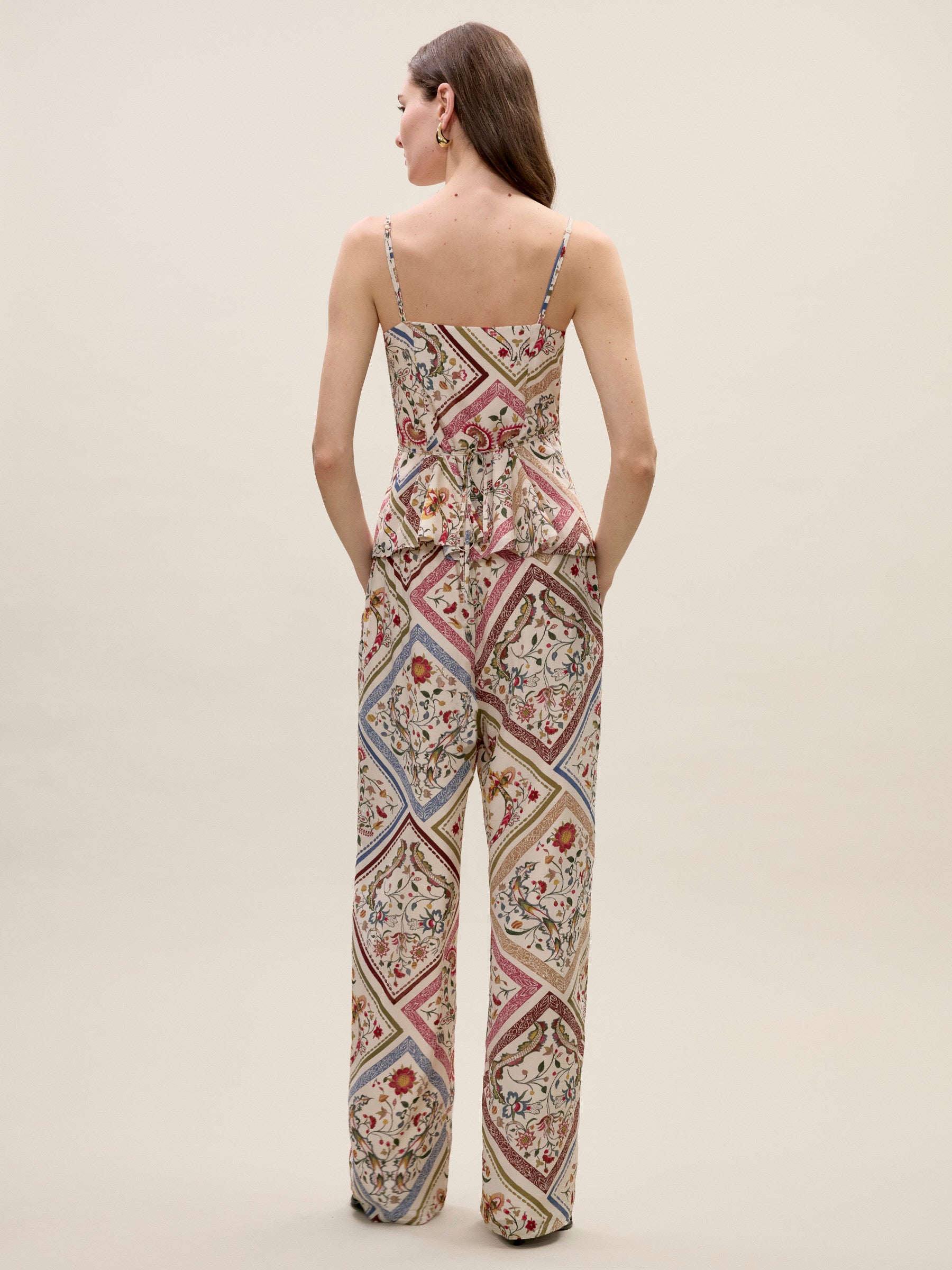 Irie Silky Top in Montage Floral Ivory Combo by Rebecca Taylor