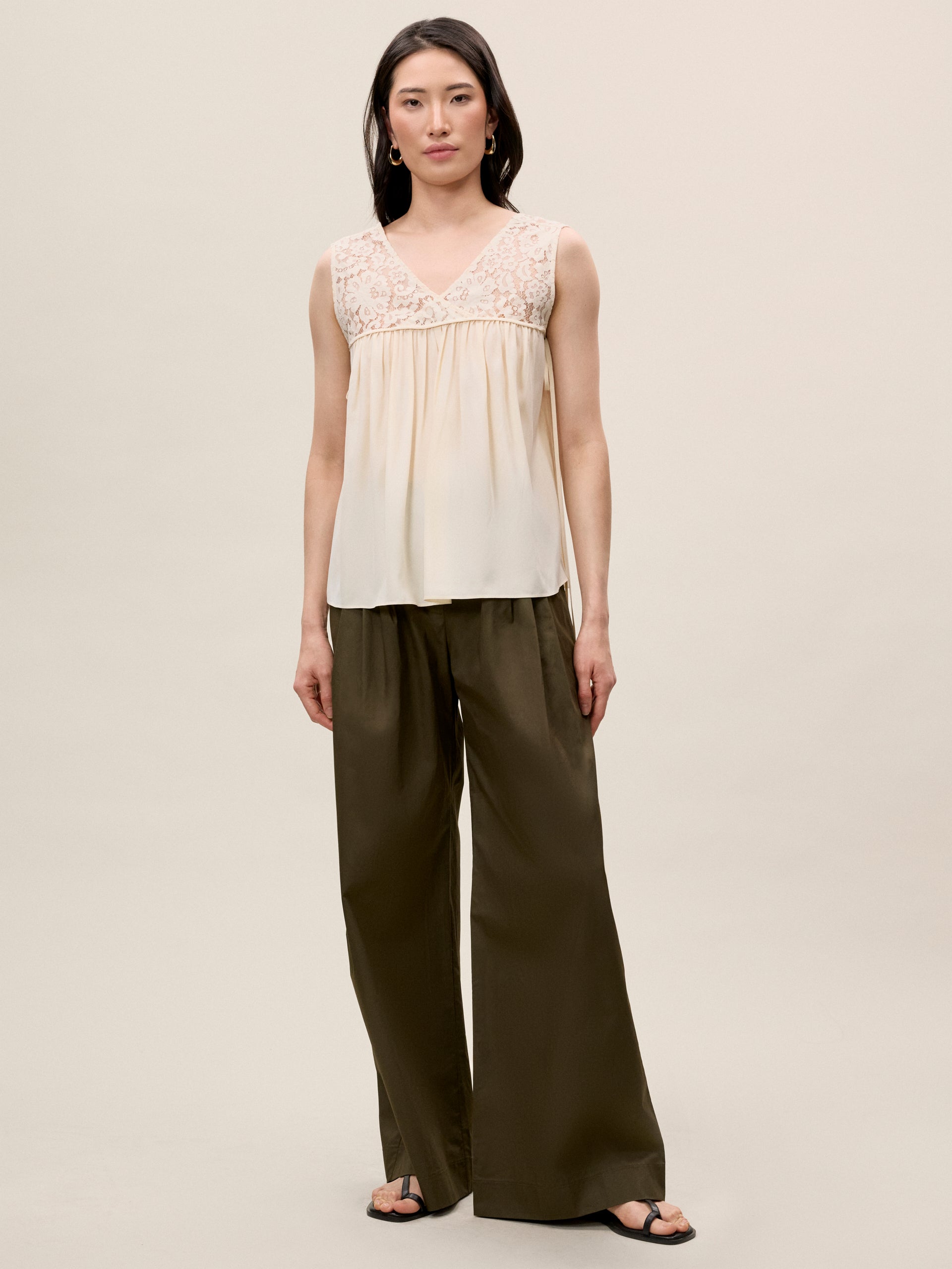 Marielle Lace Top in Ivory by Rebecca Taylor