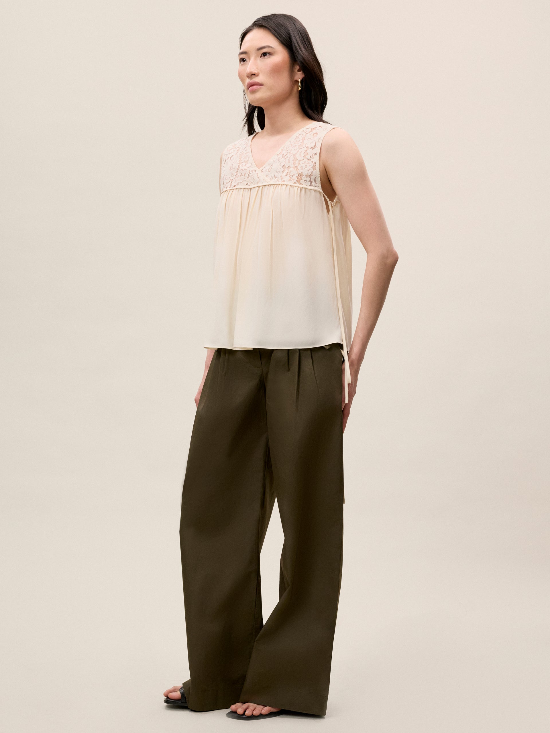 Marielle Lace Top in Ivory by Rebecca Taylor