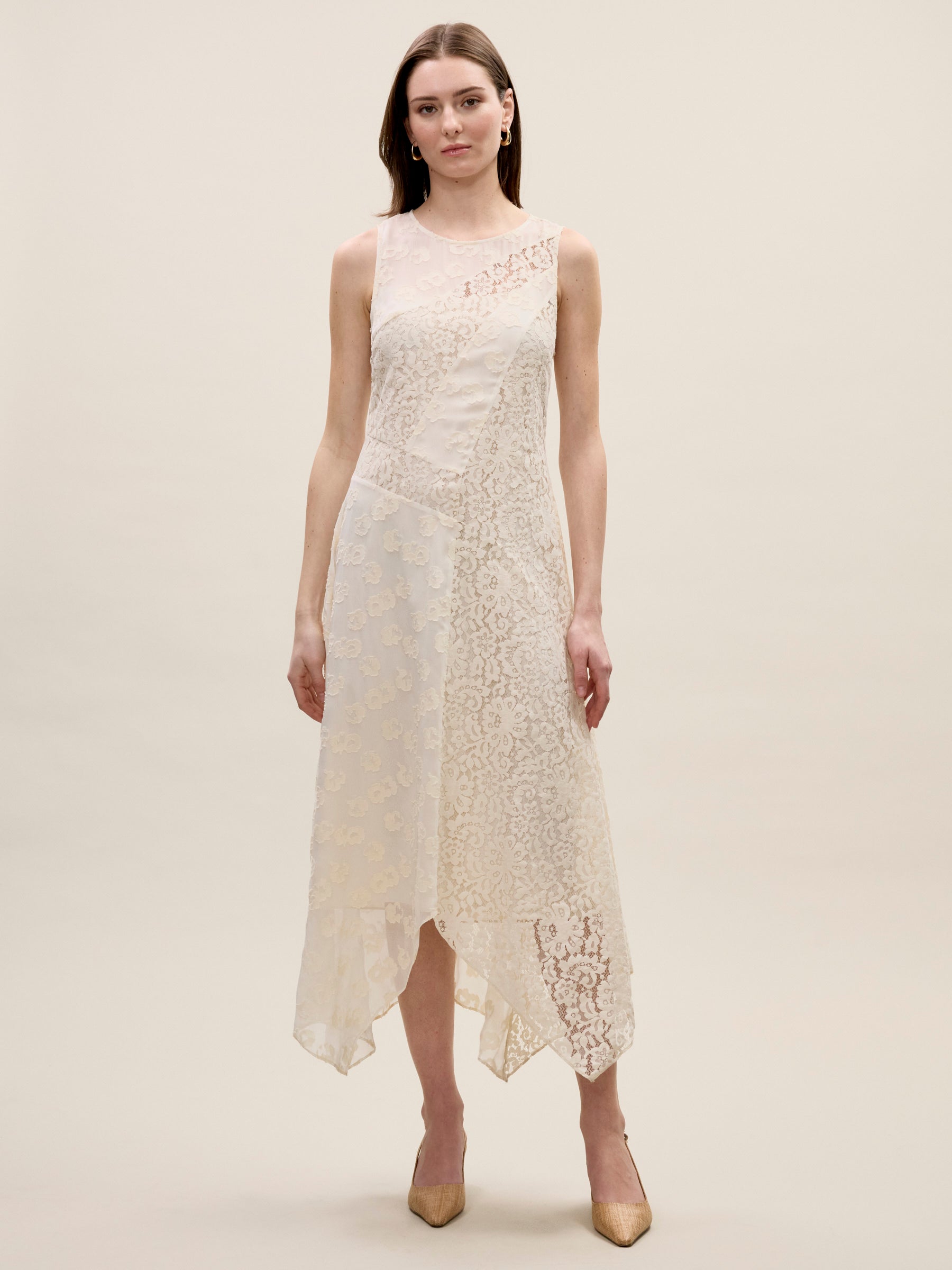 Marielle Lace Dress in Ivory by Rebecca Taylor