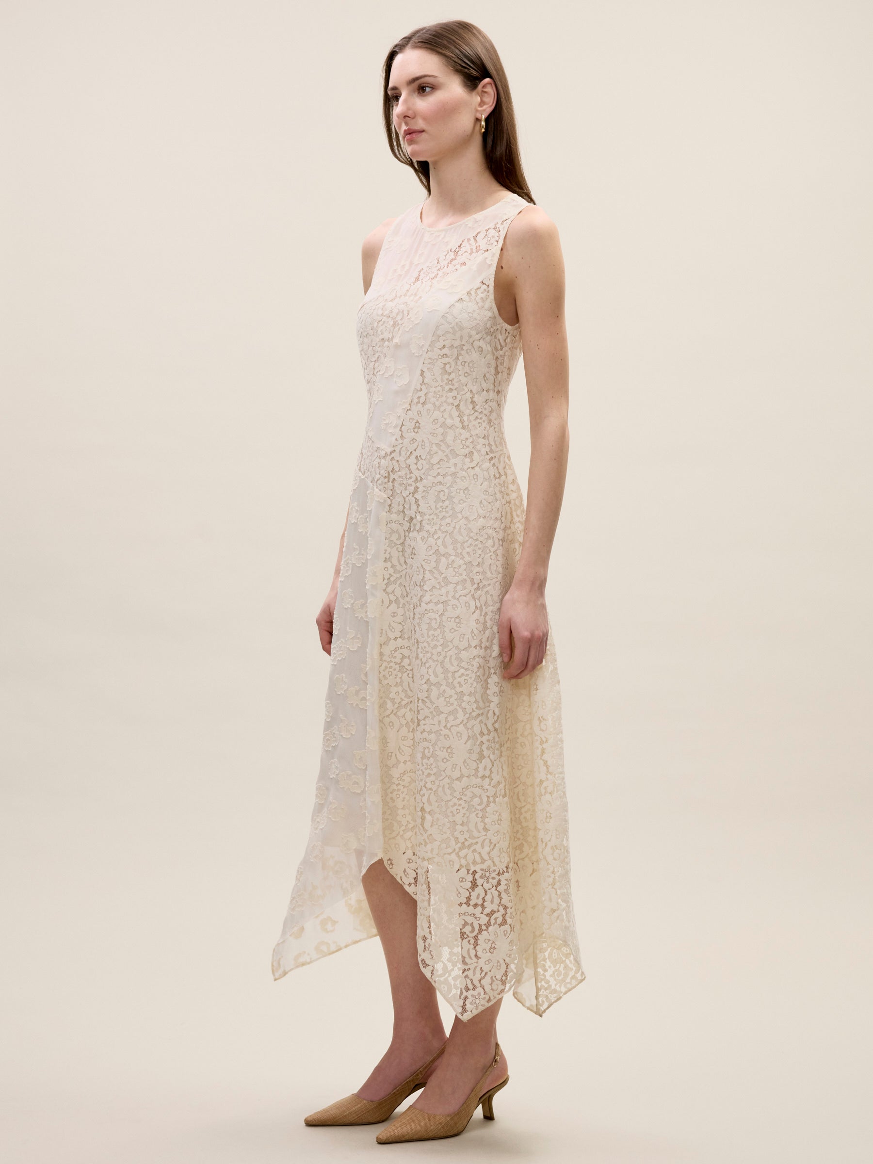 Marielle Lace Dress in Ivory by Rebecca Taylor