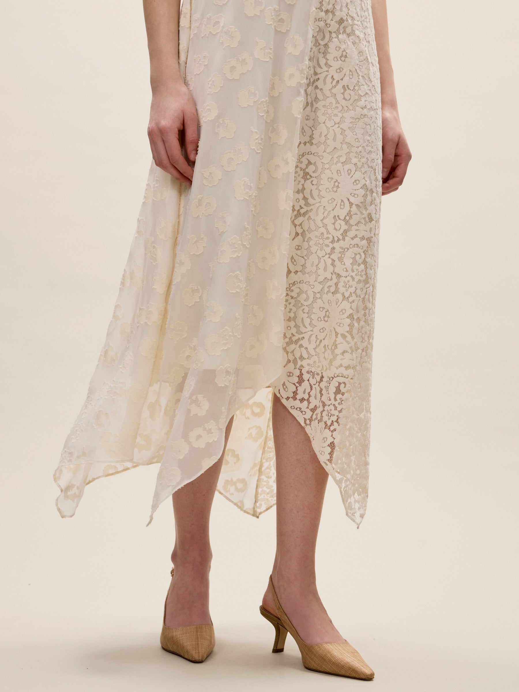 Marielle Lace Dress in Ivory by Rebecca Taylor