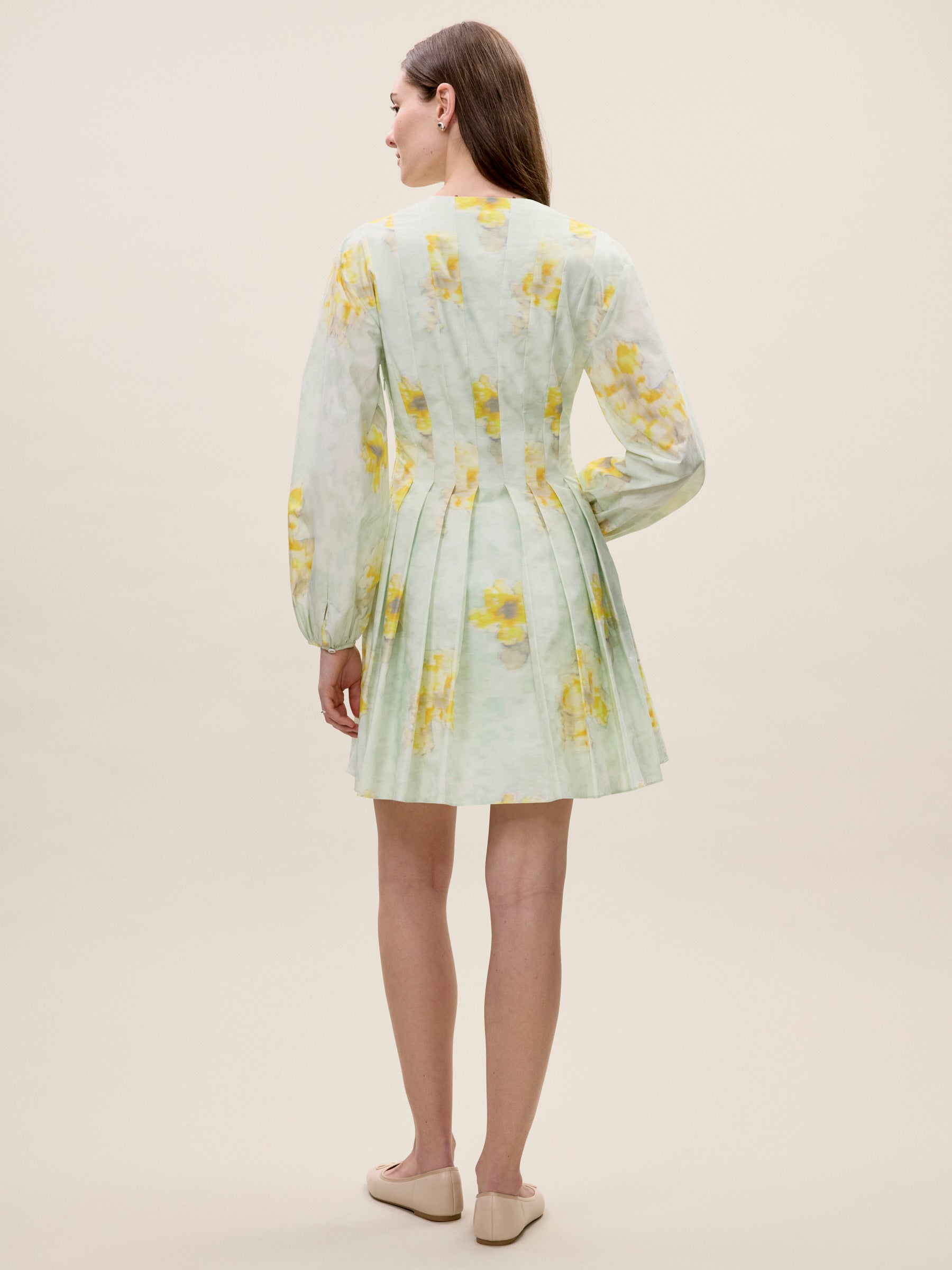 Yara Poplin Dress in Sage Combo by Rebecca Taylor