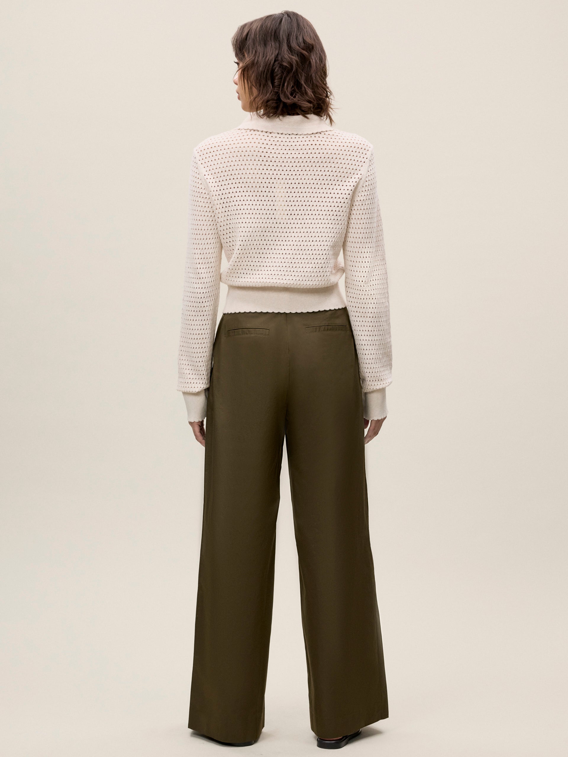 Fern Knit Sweater in Beige by Rebecca Taylor