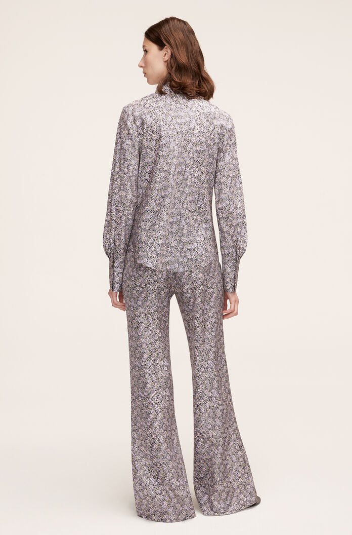 Violet Fleur Silk Pajama Pant in Violet Fleur Morning Glory Combo by Rebecca Taylor