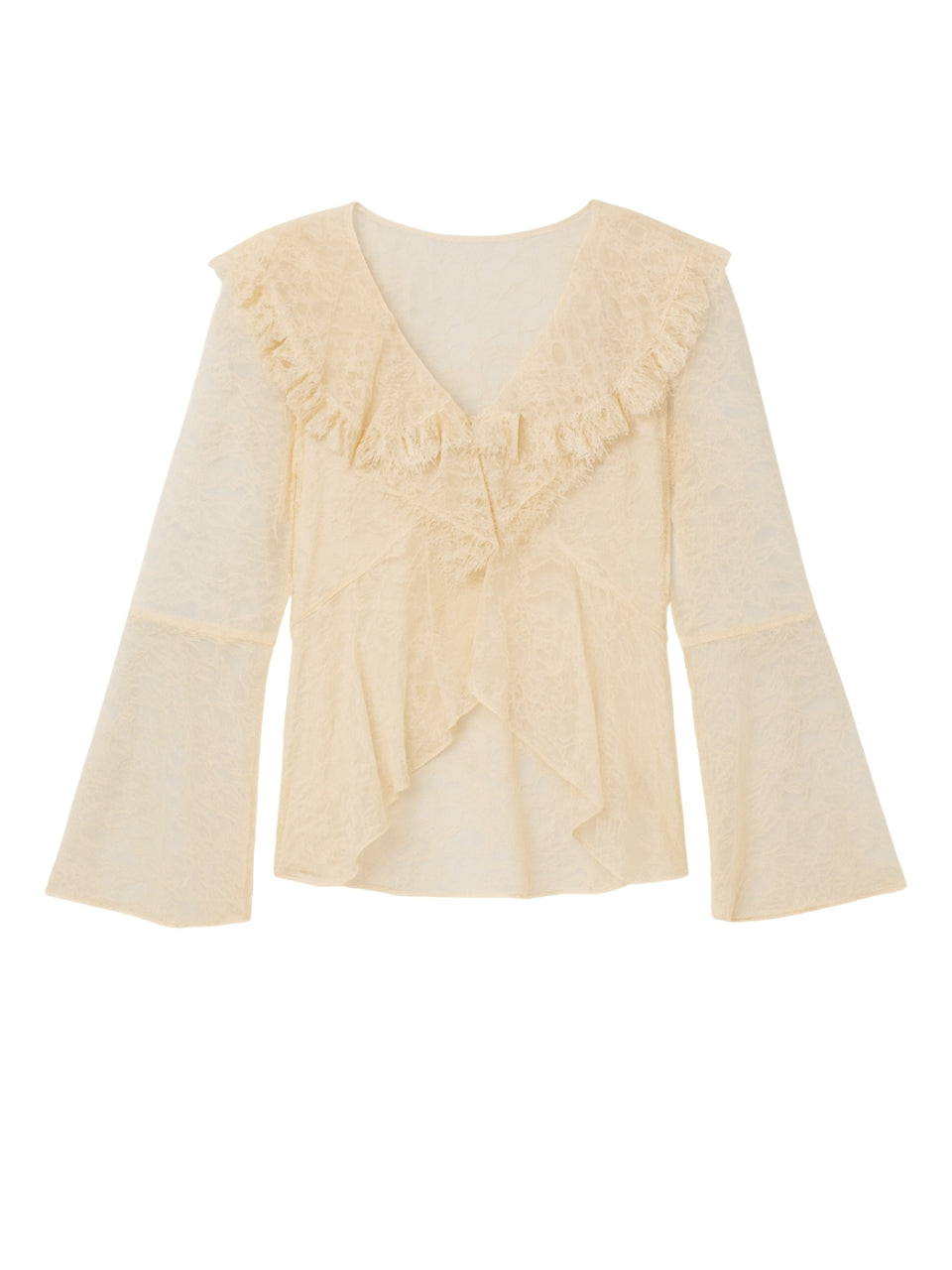 Skye Lace Top in Cream by Rebecca Taylor