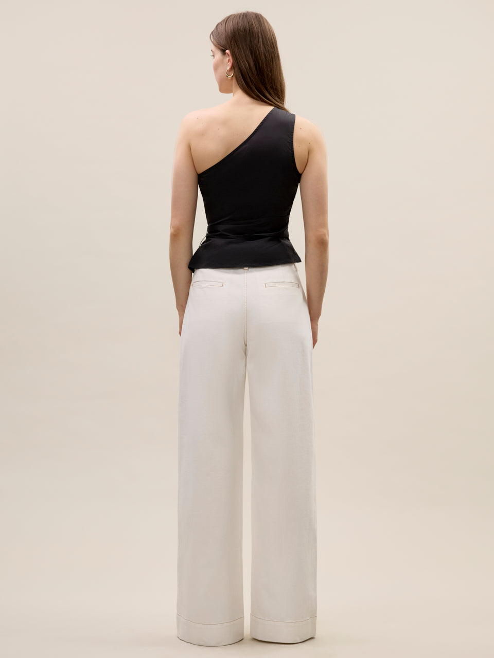 Isla Poplin Top in Black by Rebecca Taylor