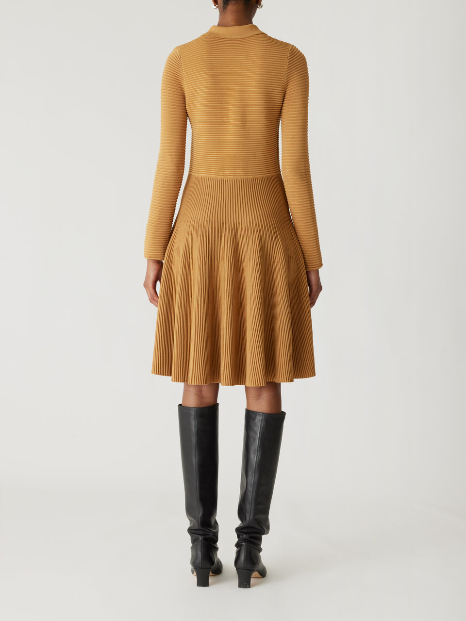 Ottoman Knit Ls Dress