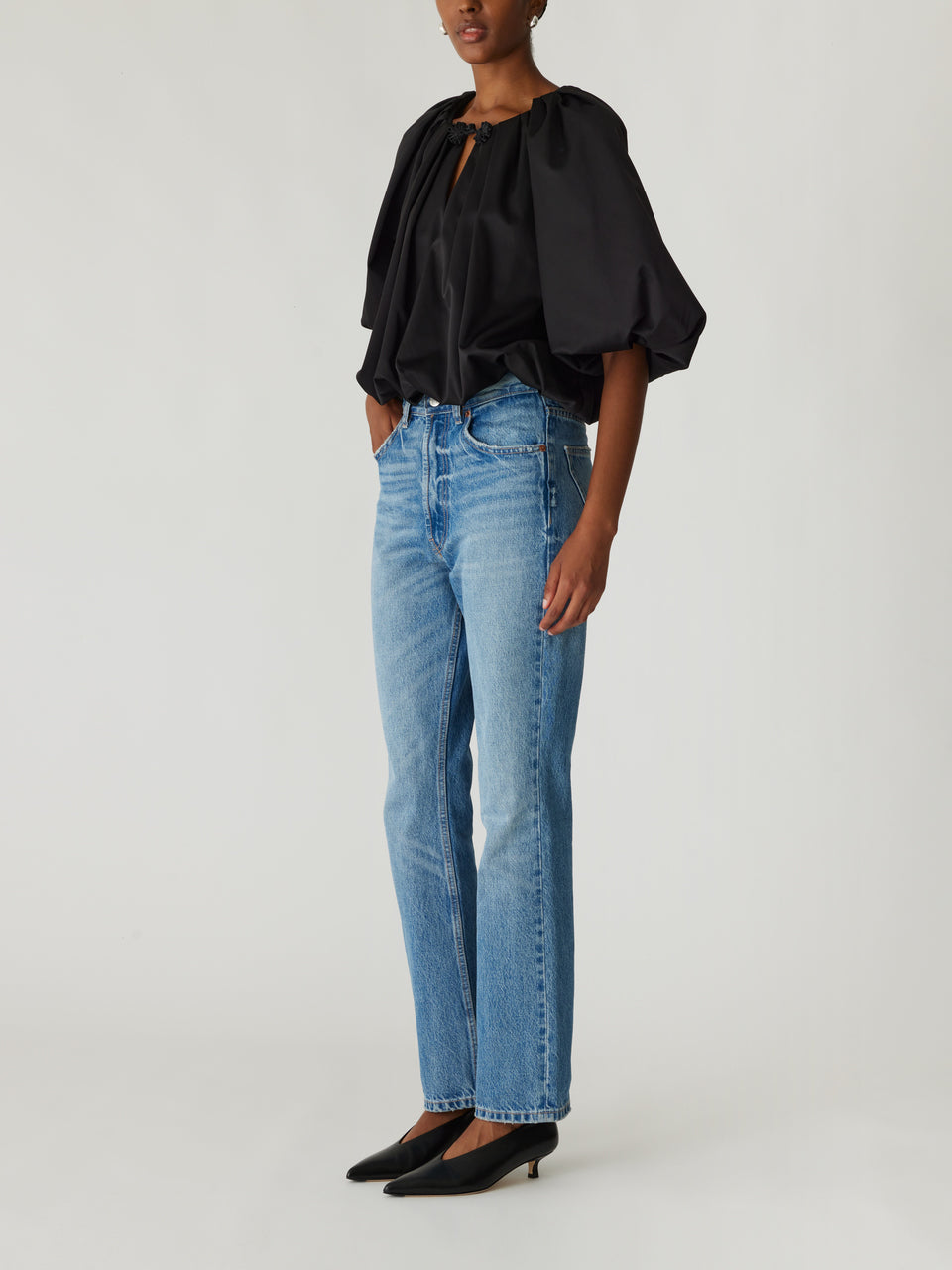 Techy Sateen Bubble Top