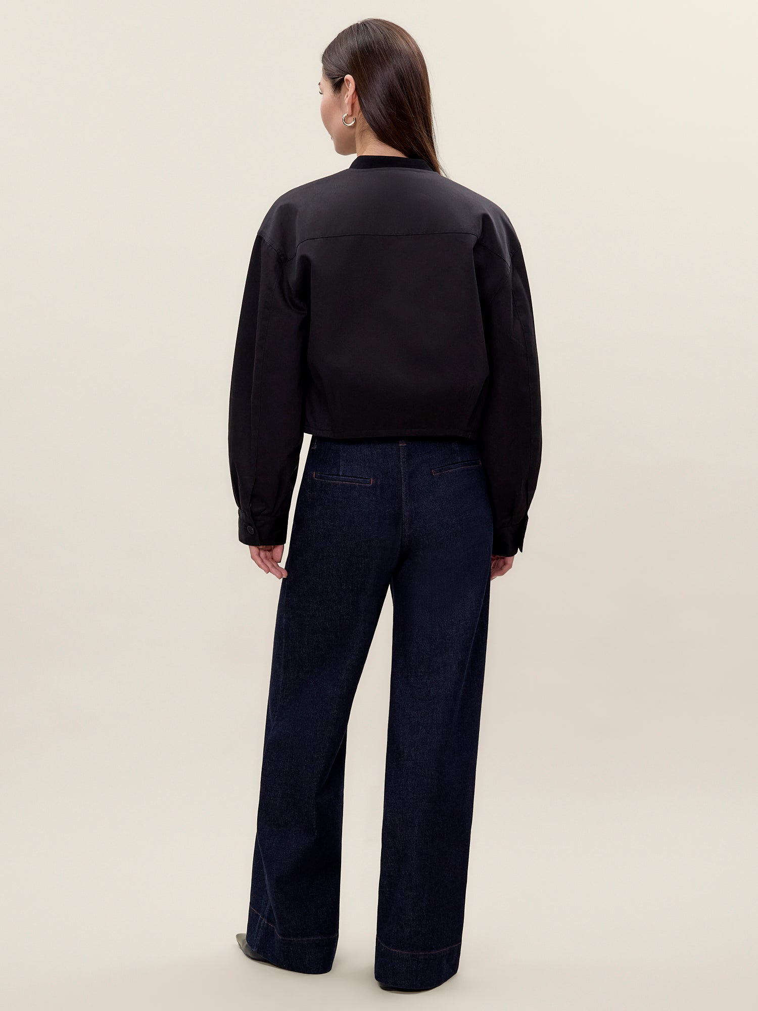 Aria Twill Jacket in Black by Rebecca Taylor