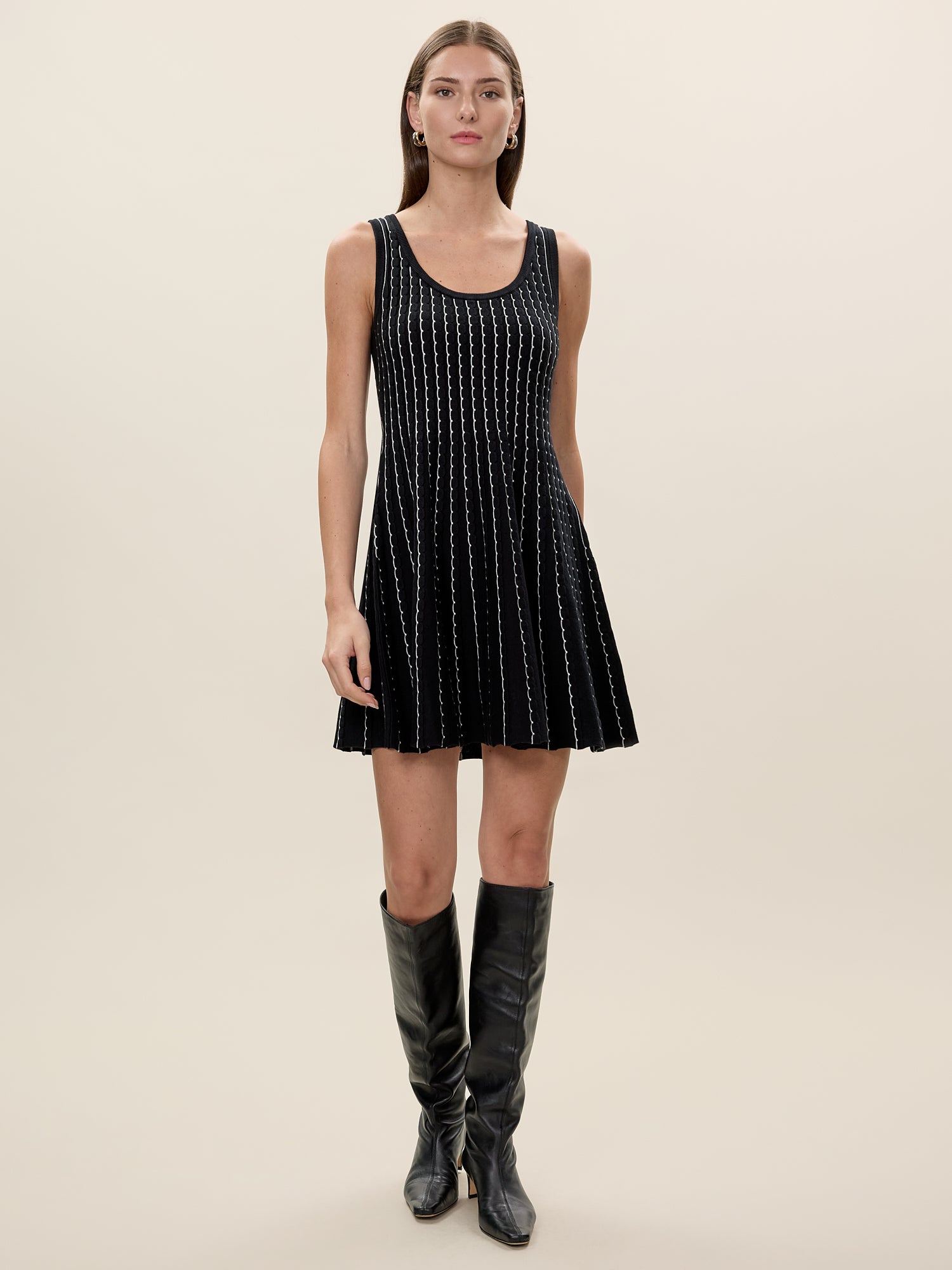 Dorothy Sweater Dress in Black by Rebecca Taylor