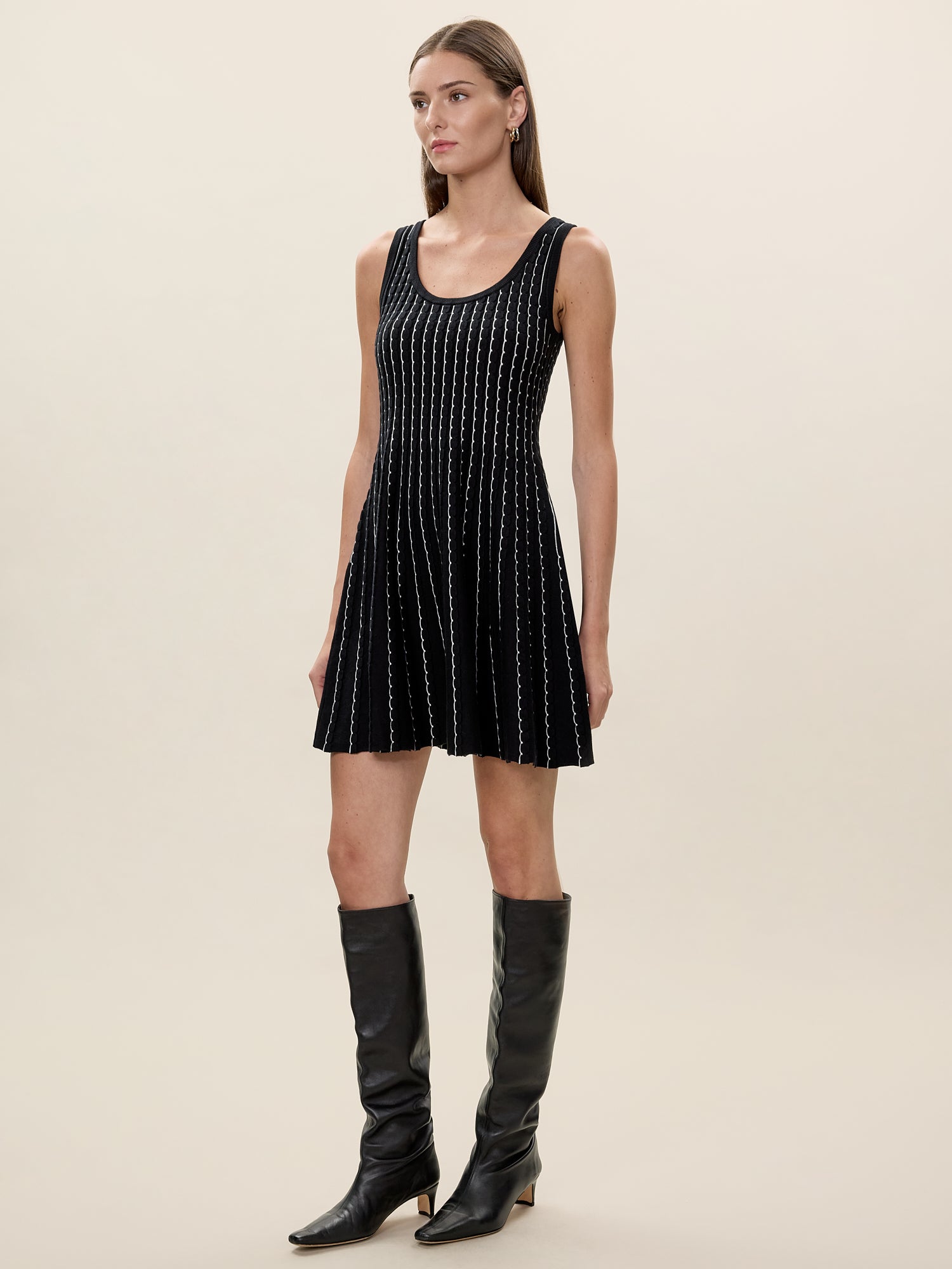 Dorothy Sweater Dress in Black by Rebecca Taylor