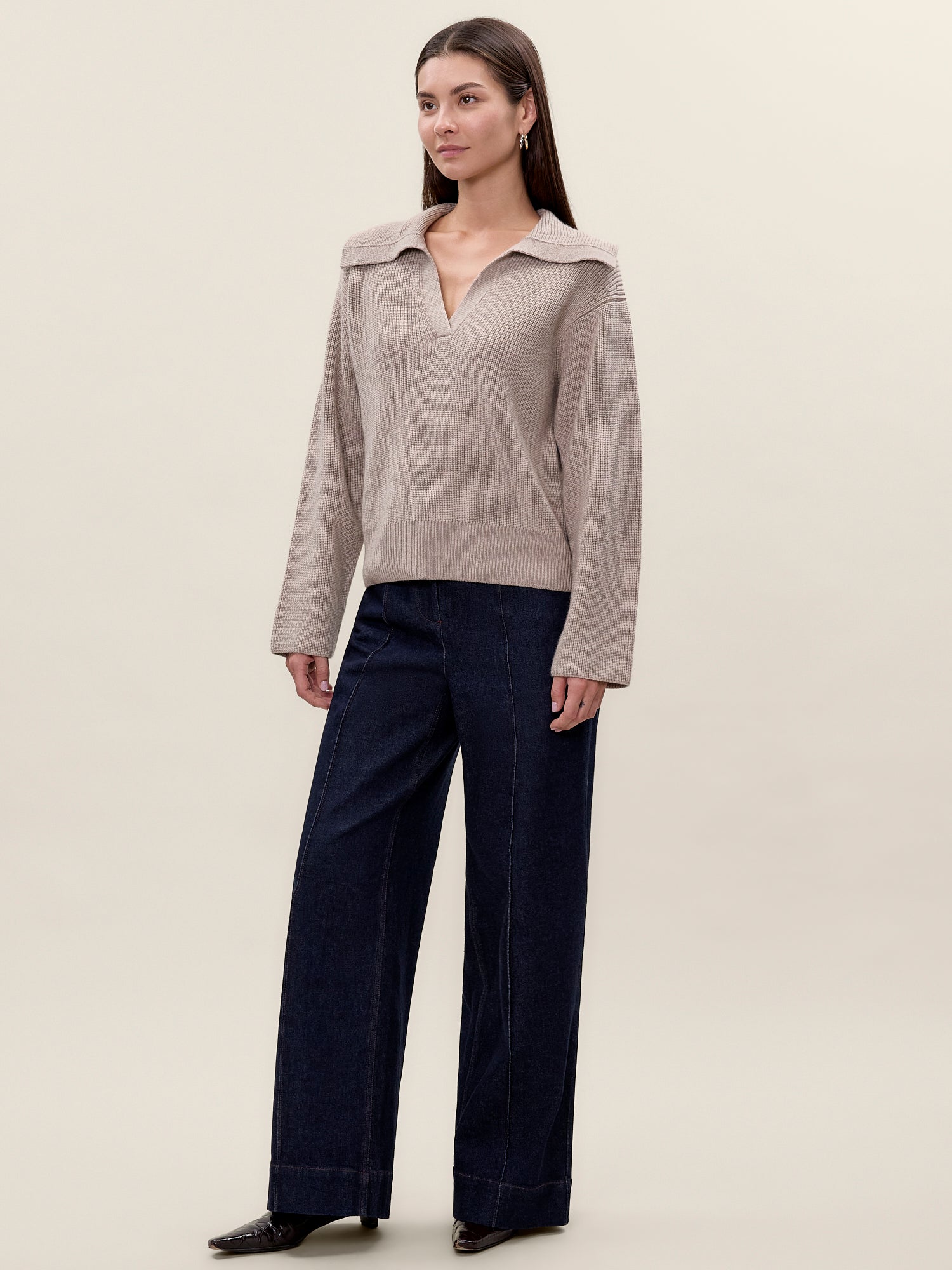 Giselle Knit Sweater in Camel by Rebecca Taylor