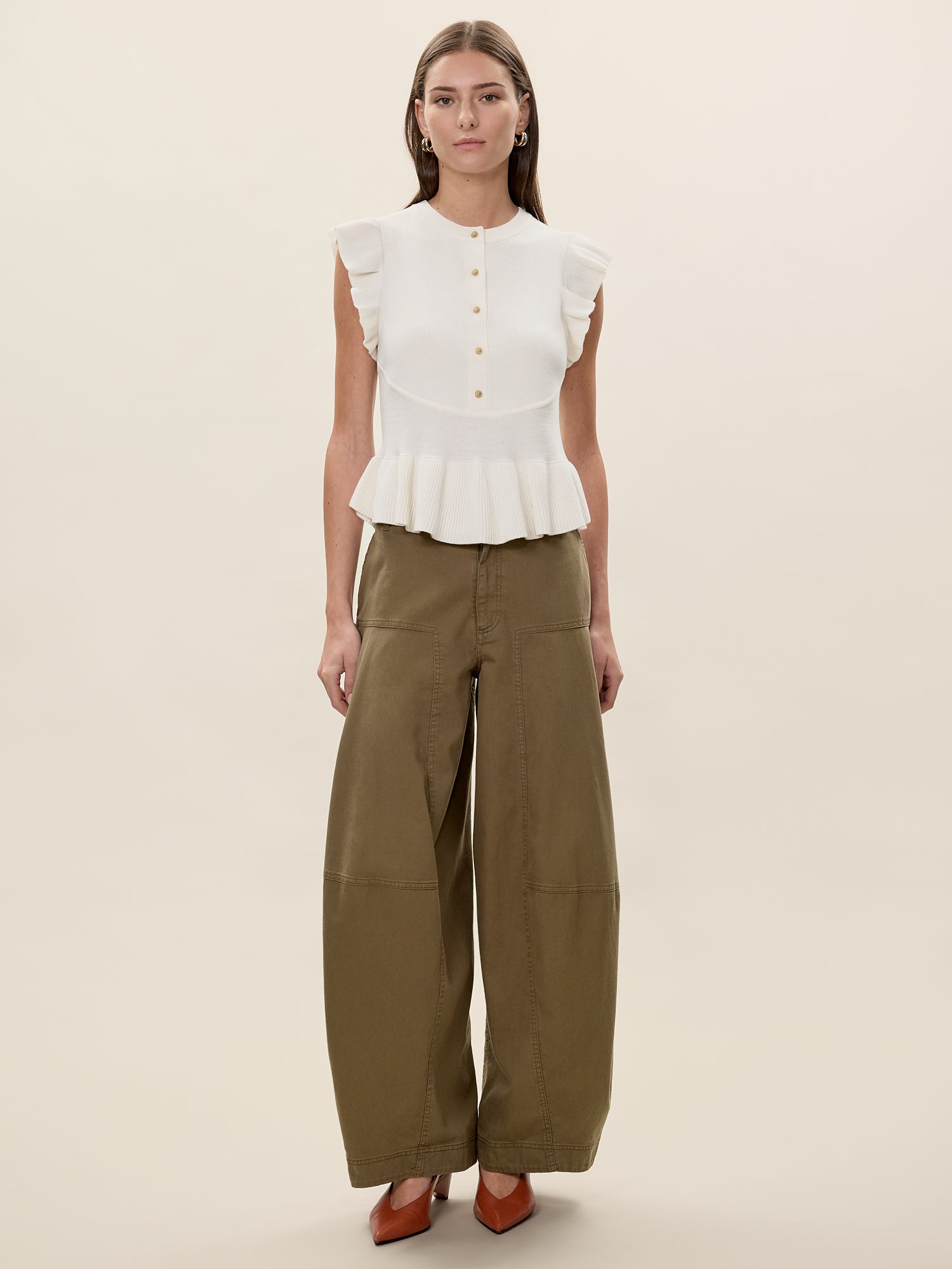 Rhea Knit Sweater in Ivory by Rebecca Taylor