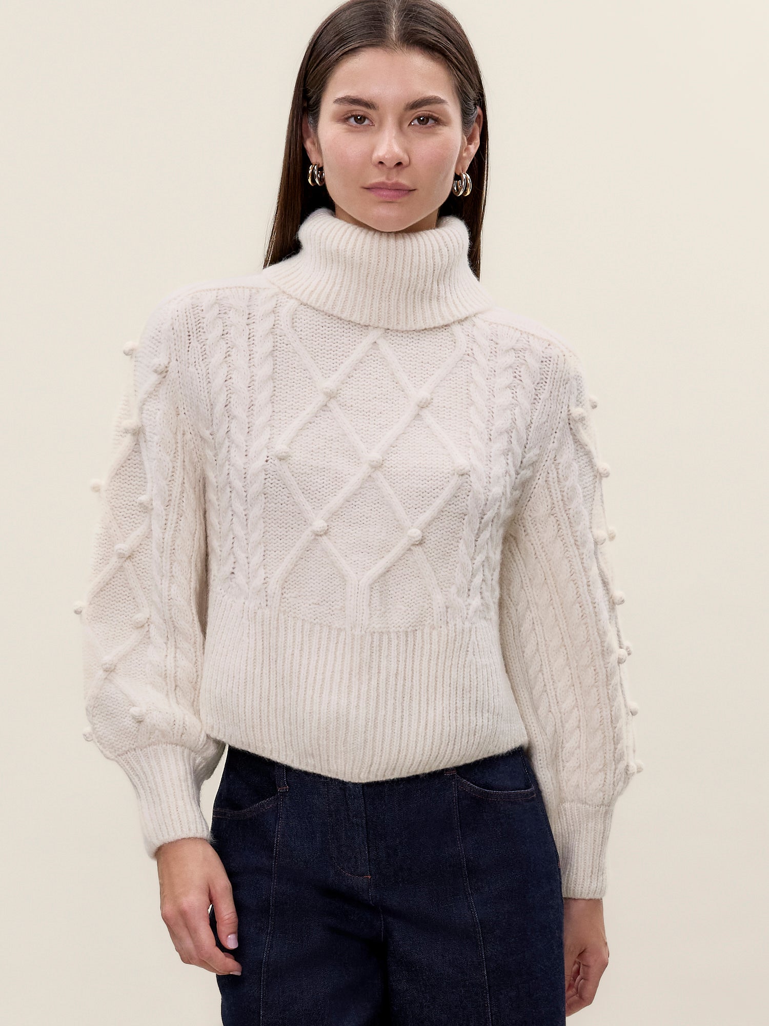 Petra Sweater in Ivory by Rebecca Taylor