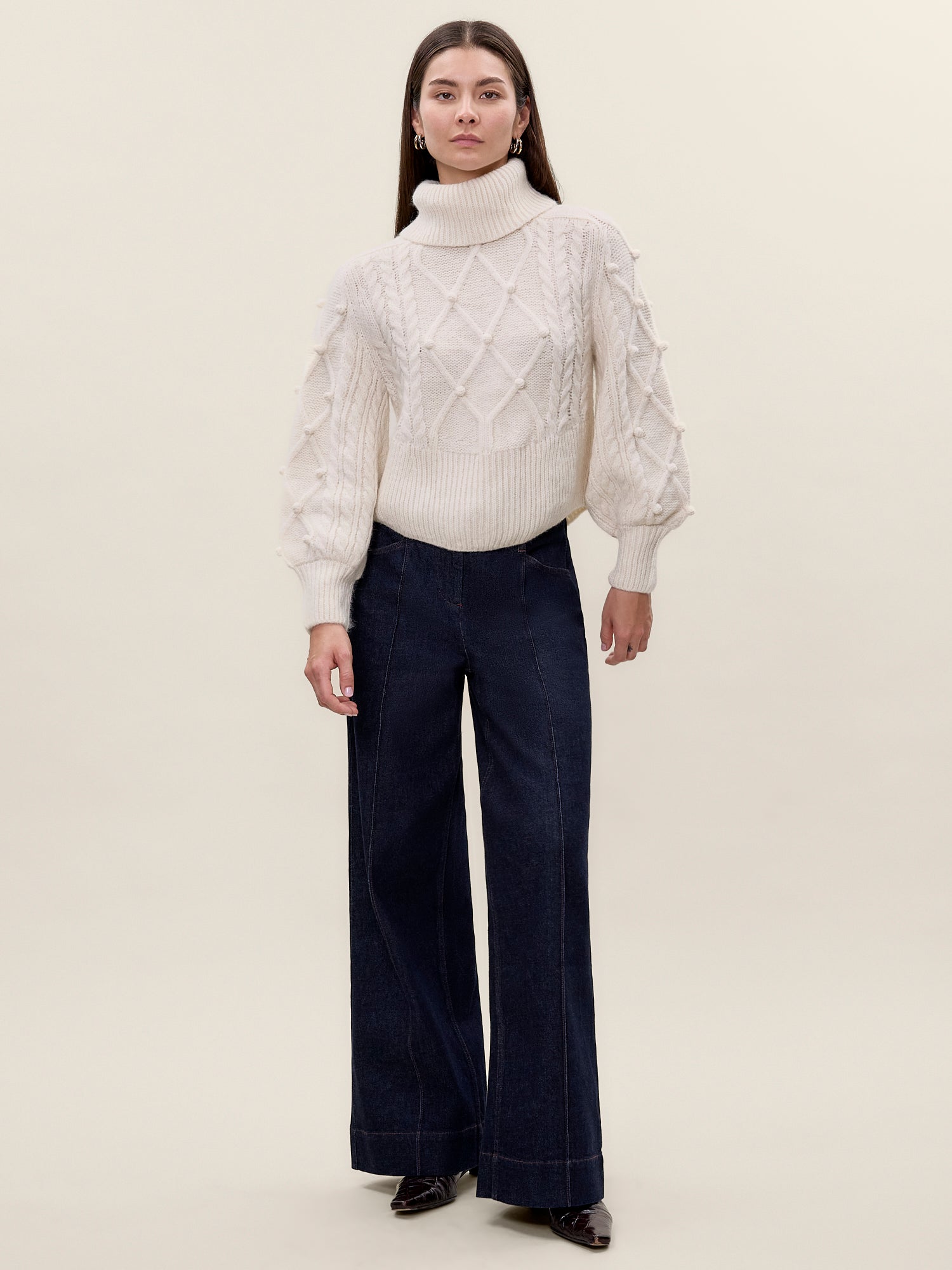 Petra Sweater in Ivory by Rebecca Taylor