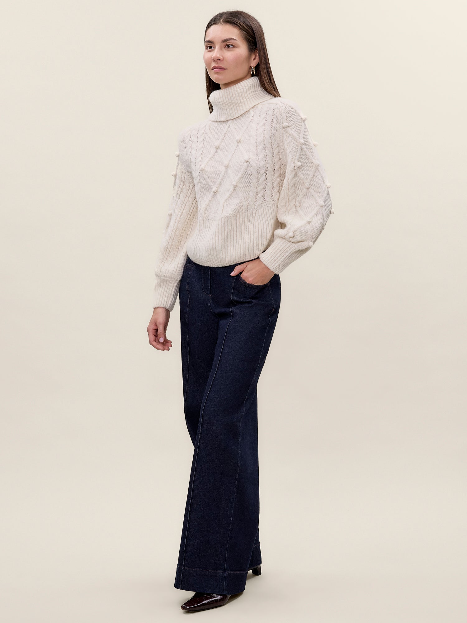 Petra Sweater in Ivory by Rebecca Taylor