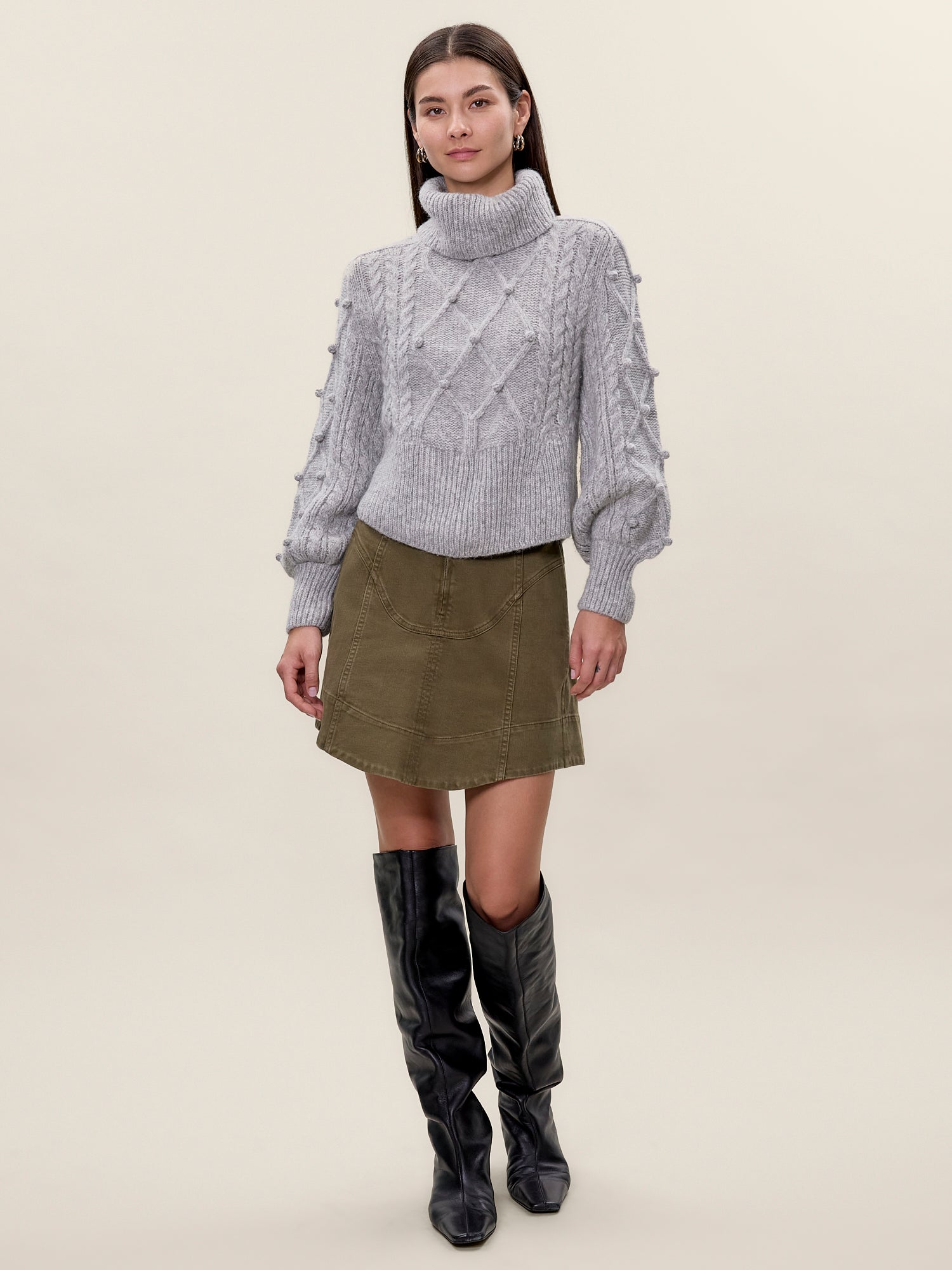 Petra Sweater in Light Grey by Rebecca Taylor