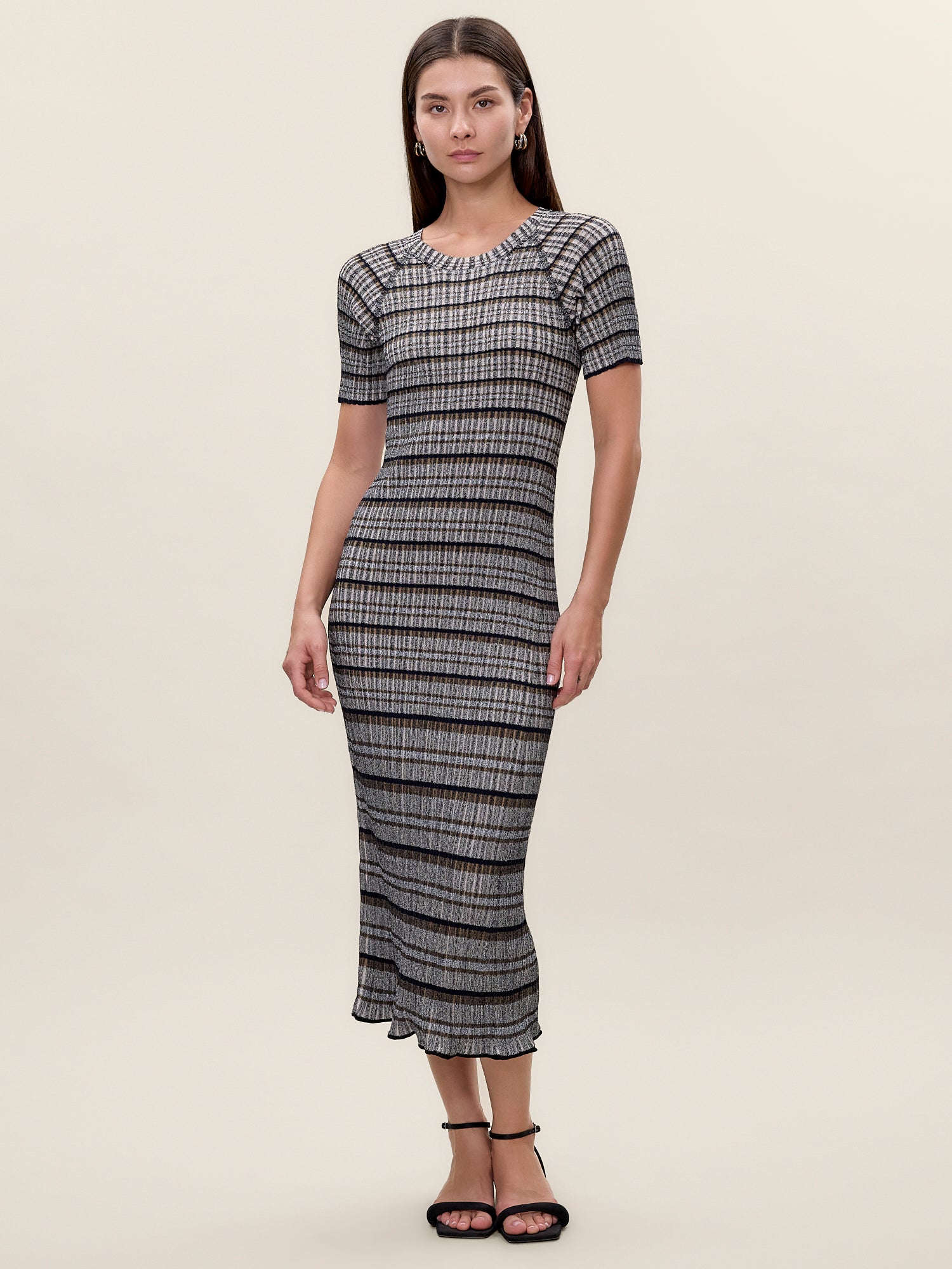 Laine Sweater Dress in Black Multi by Rebecca Taylor