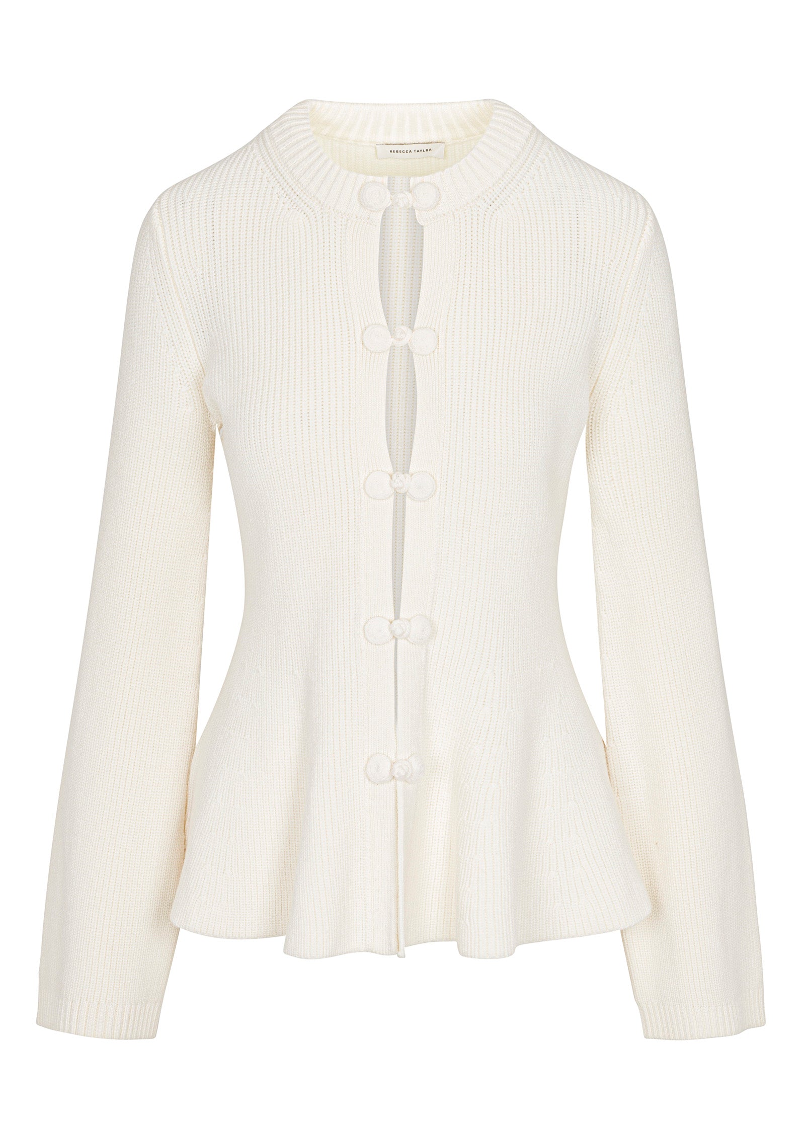 Novelty Wool Peplum Cardi