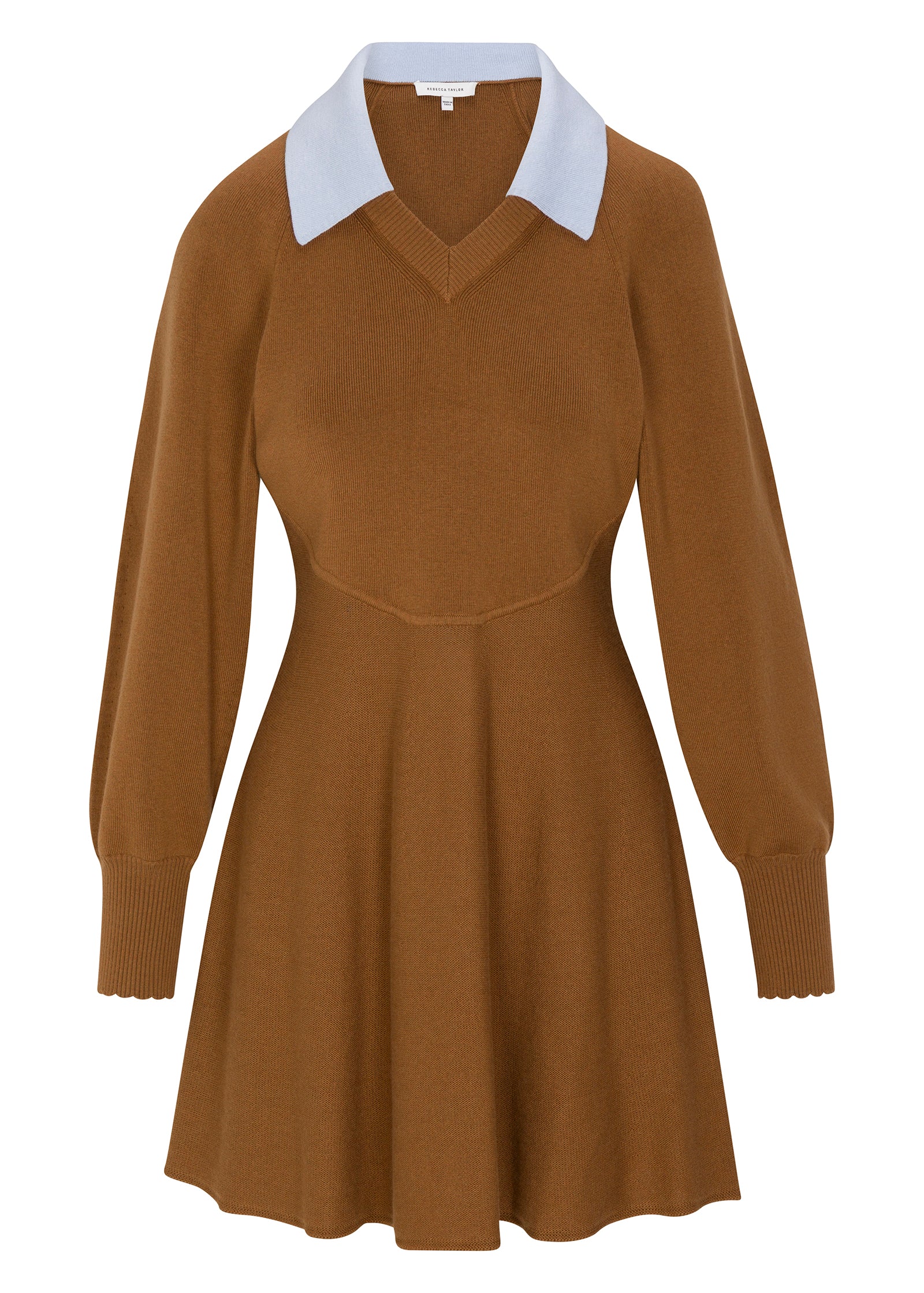 Rhea Sweater Dress in Tobacco by Rebecca Taylor