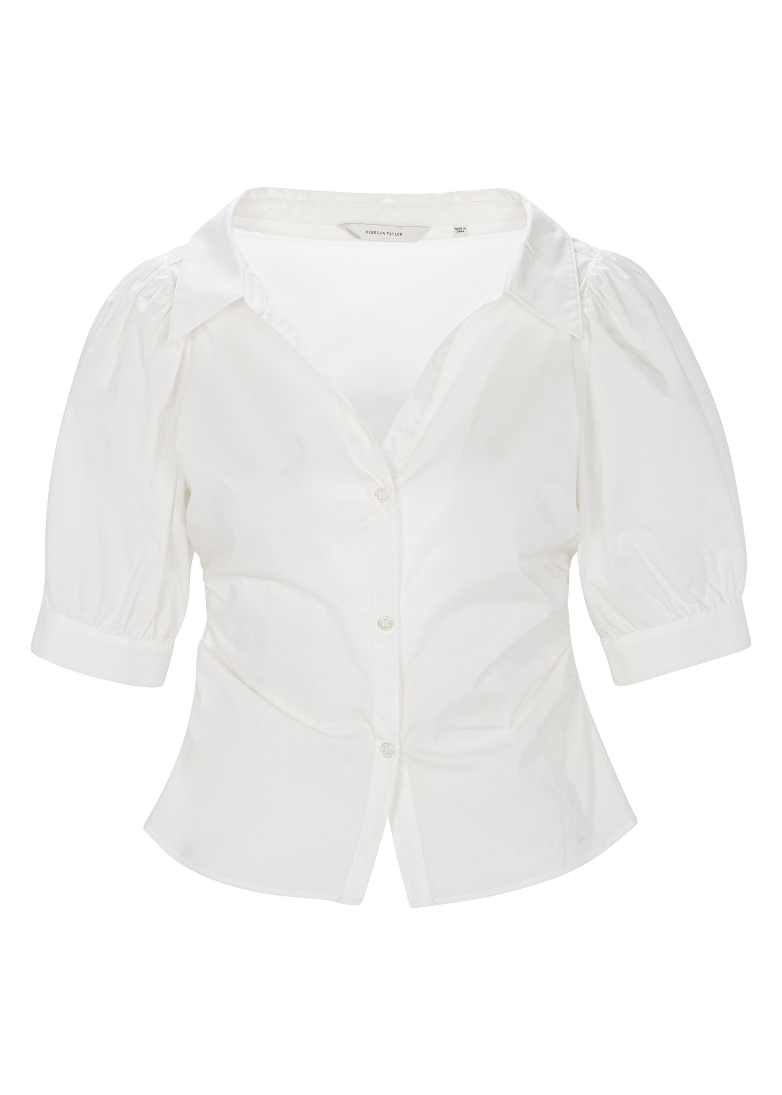 Isla Poplin Shirt in Milk by Rebecca Taylor