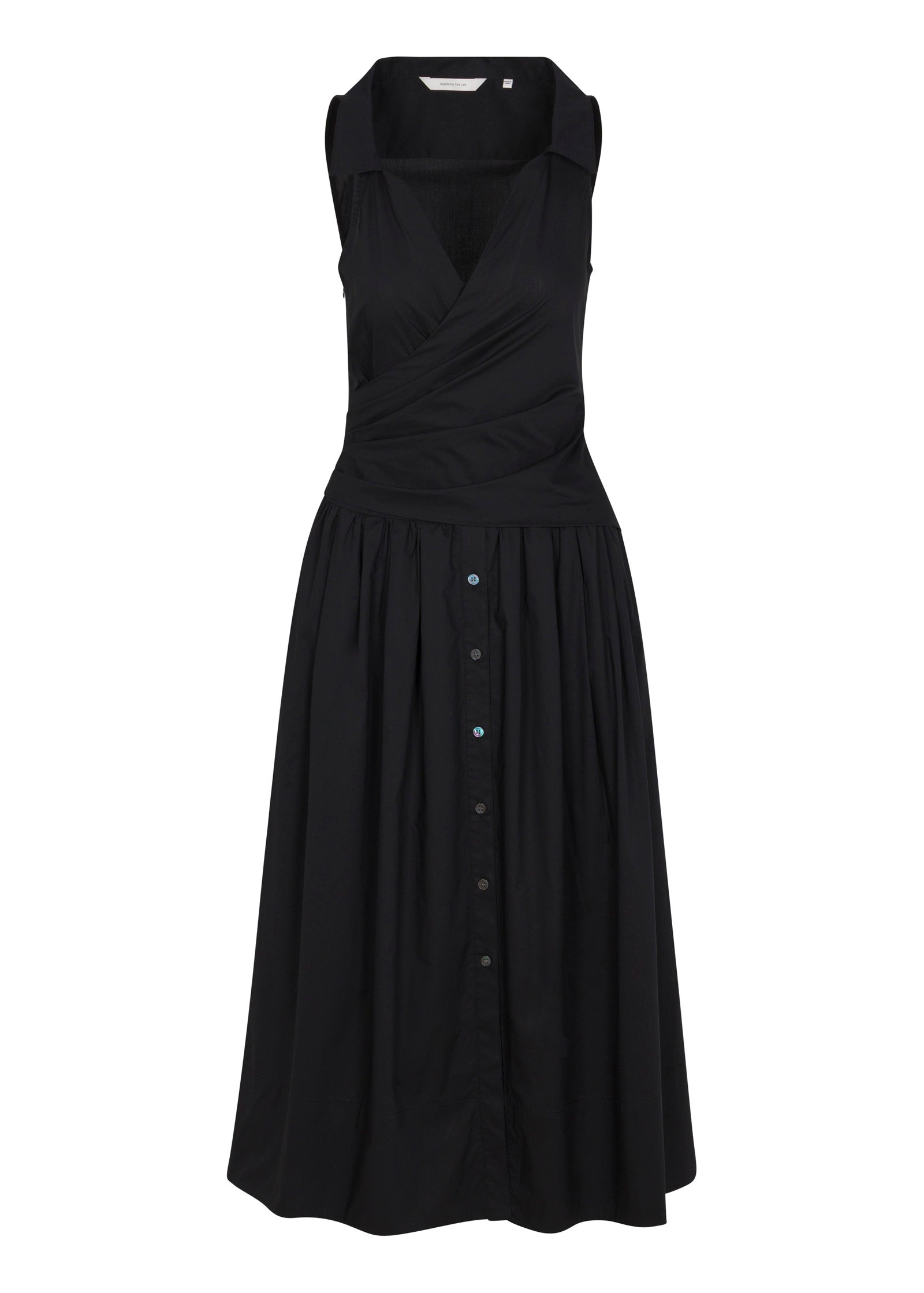 Isla Poplin Dress in Black by Rebecca Taylor