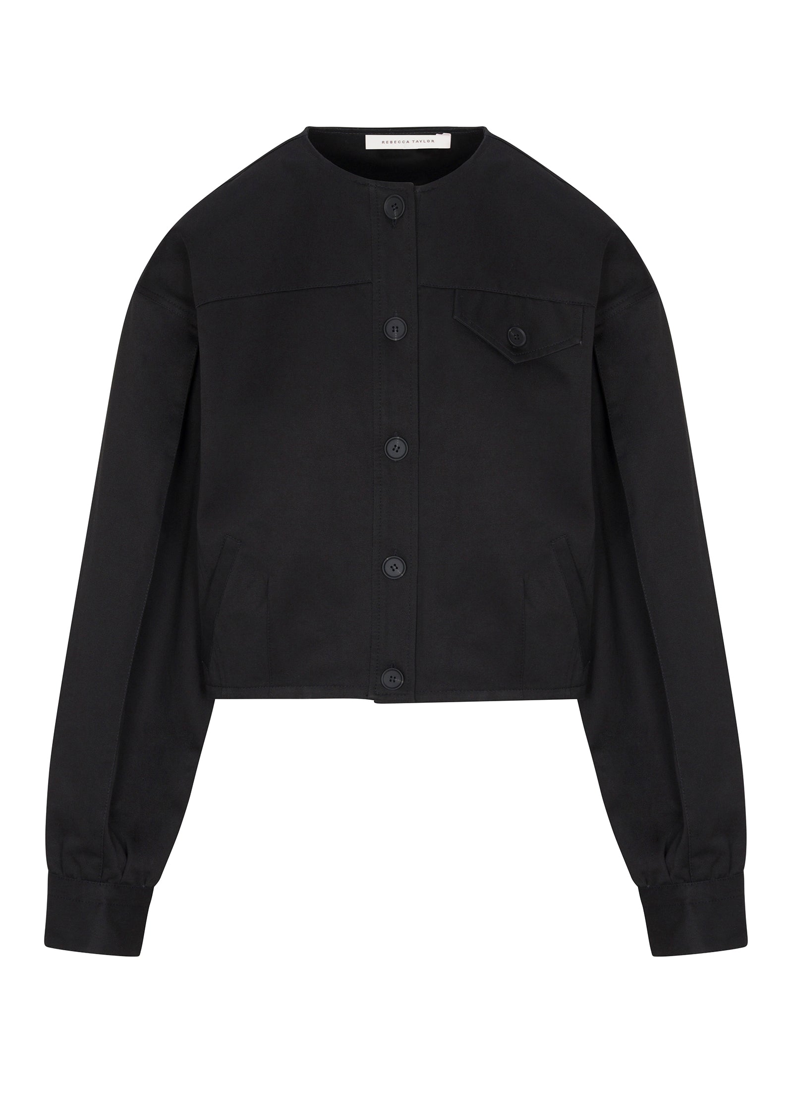 Aria Twill Jacket in Black by Rebecca Taylor