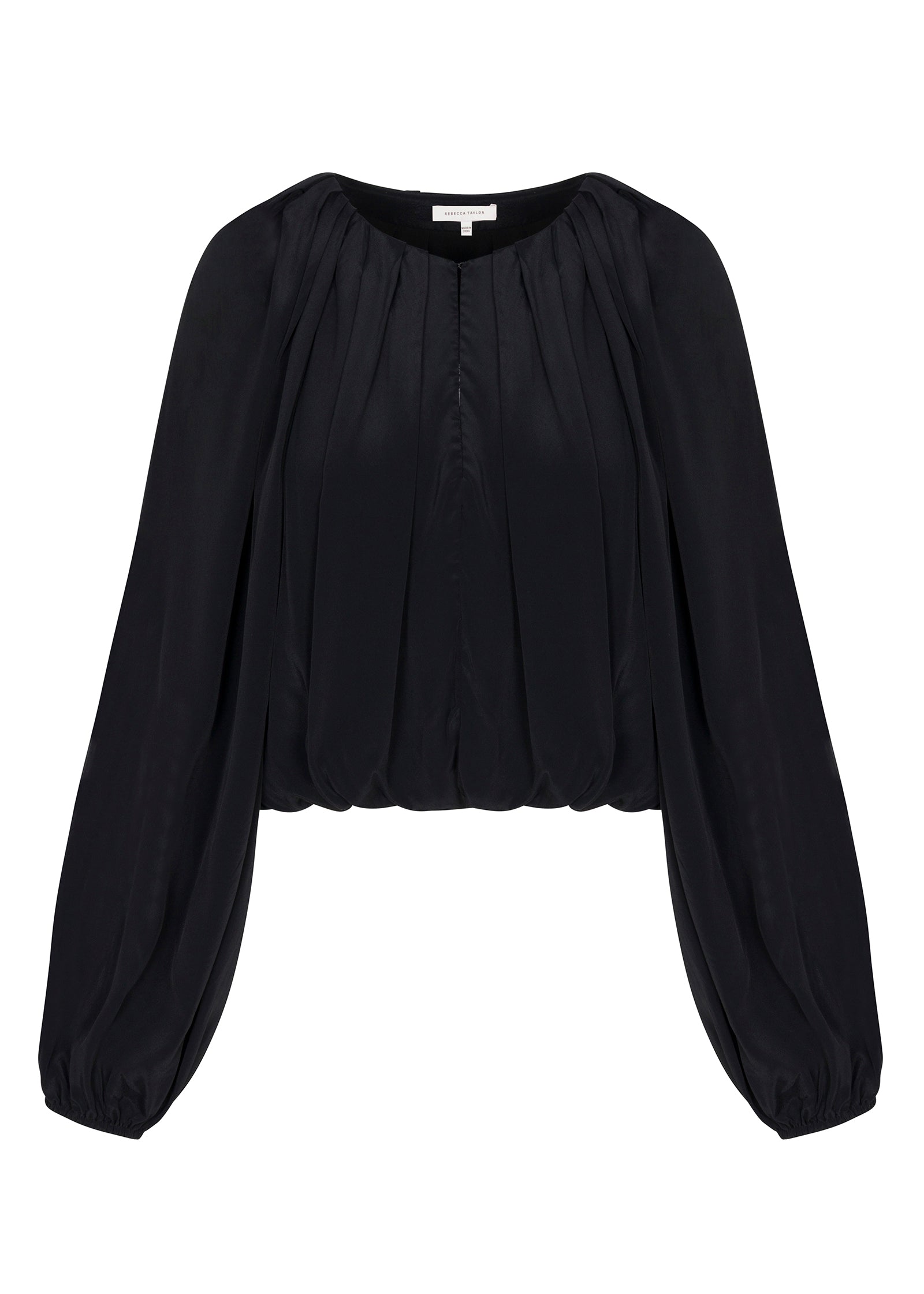 Lillith Bubble Top in Black by Rebecca Taylor